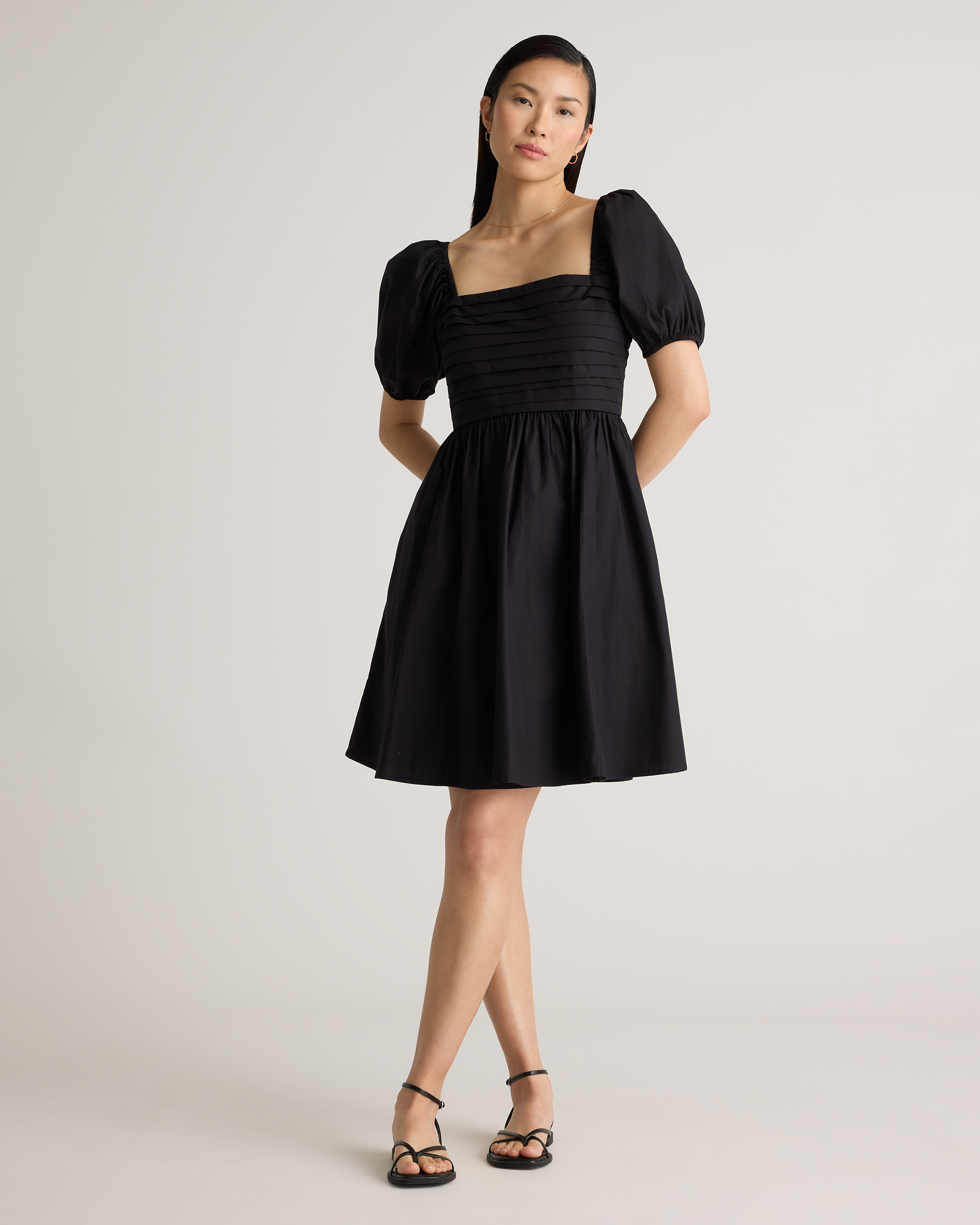 新品 ORGANIC COTTON JERSEY MINI DRESS Orange Chic Pears Organic Cotton Mini Dress - L.A. Green
