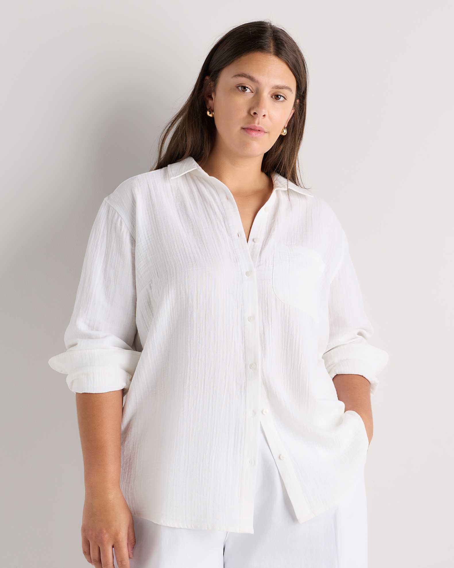 white dress shirt women plus size Women's Plus Size Shirts
