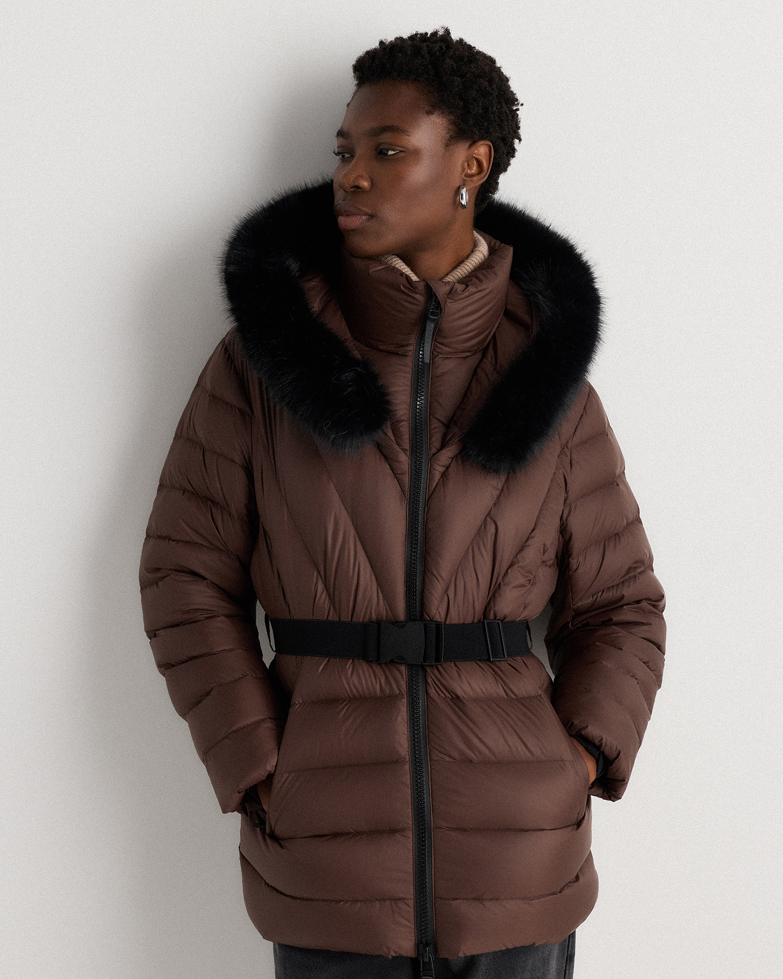 Responsible Down Belted Puffer Coat