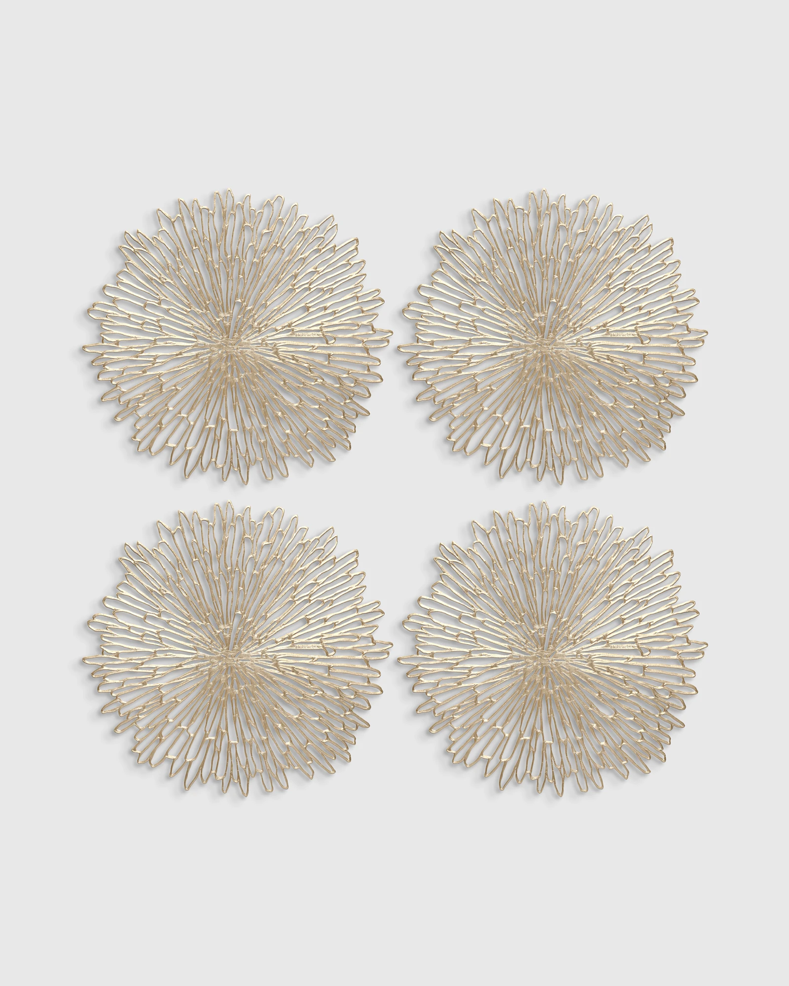 Pressed Bloom Placemats, Set of 4 by Chilewich - Champagne
