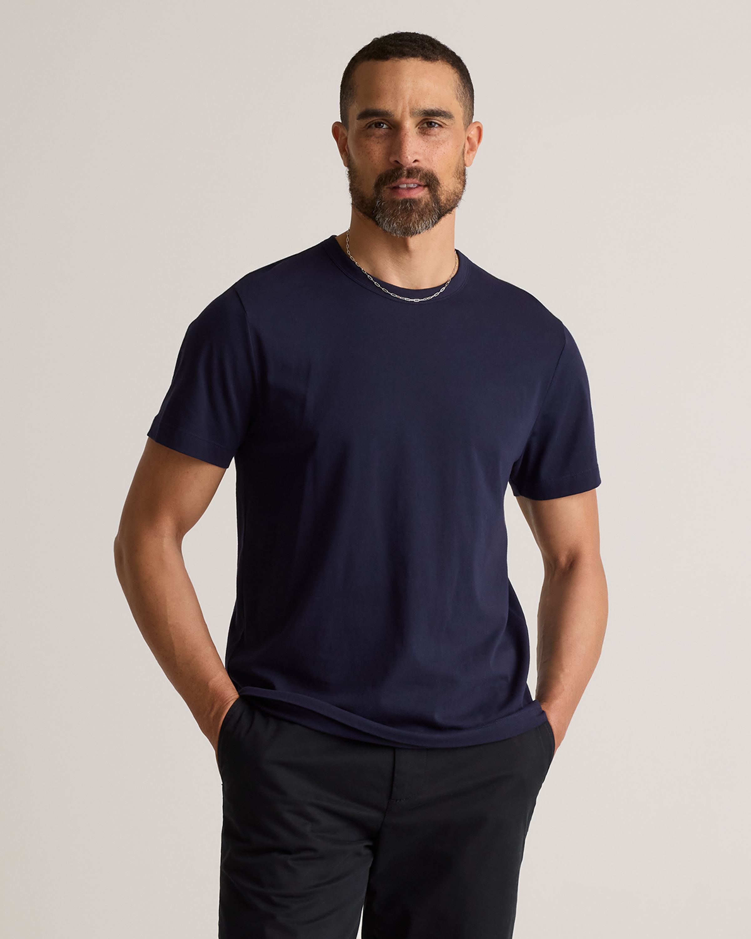 Deep Navy 100% Pima Cotton Luxe Touch Tee