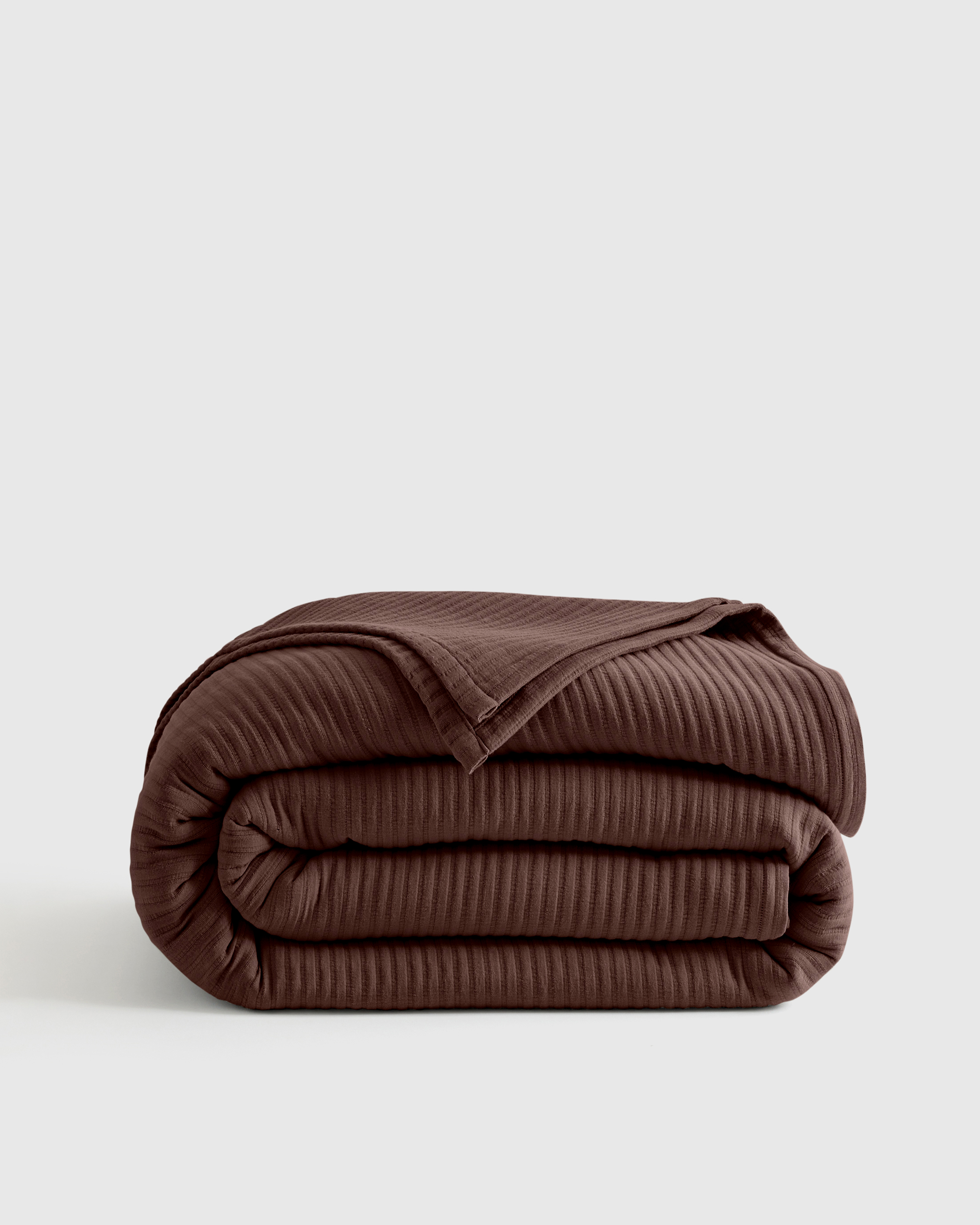 Espresso Organic Cotton Matelasse Coverlet