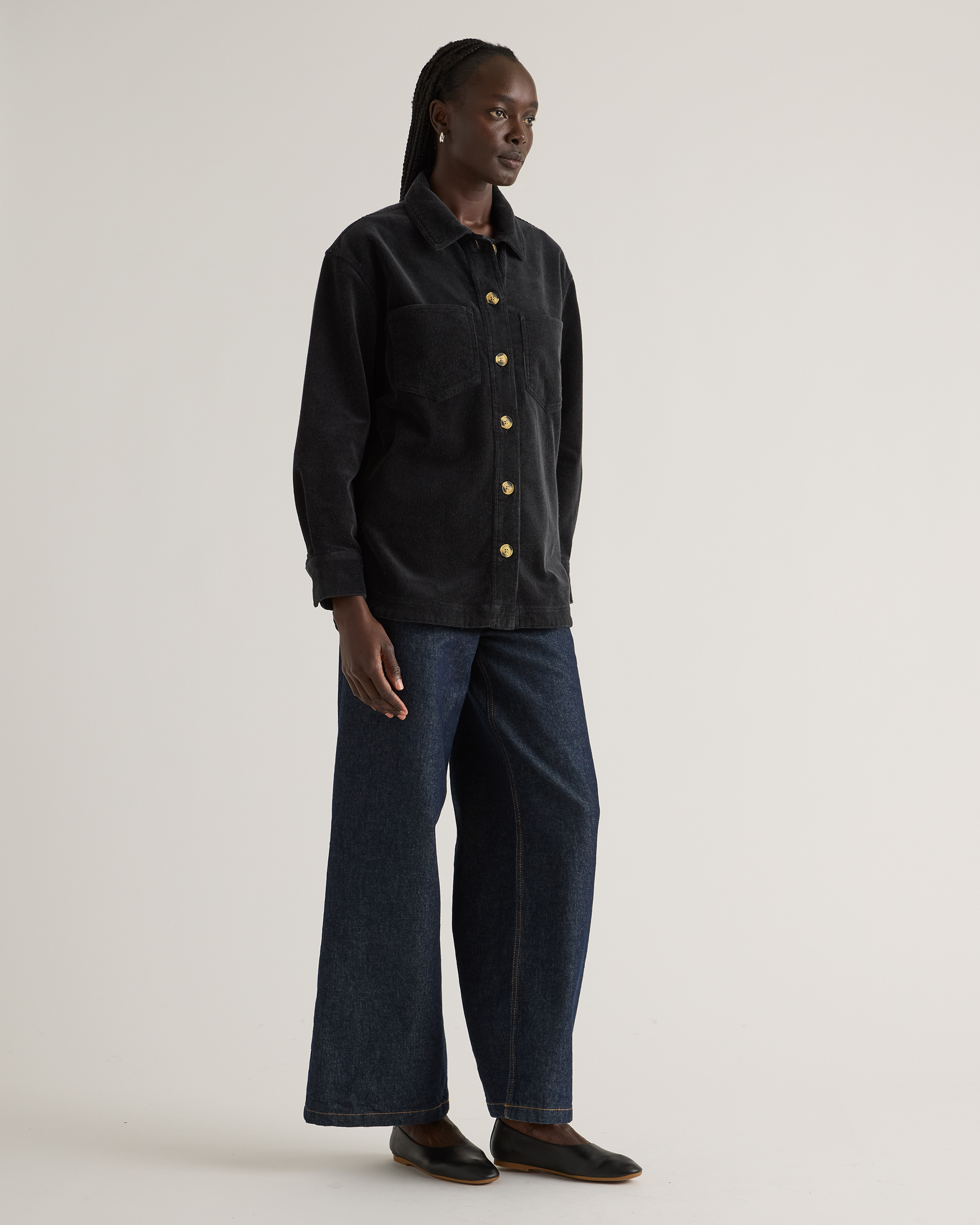 Organic Stretch Corduroy Shirt Jacket
