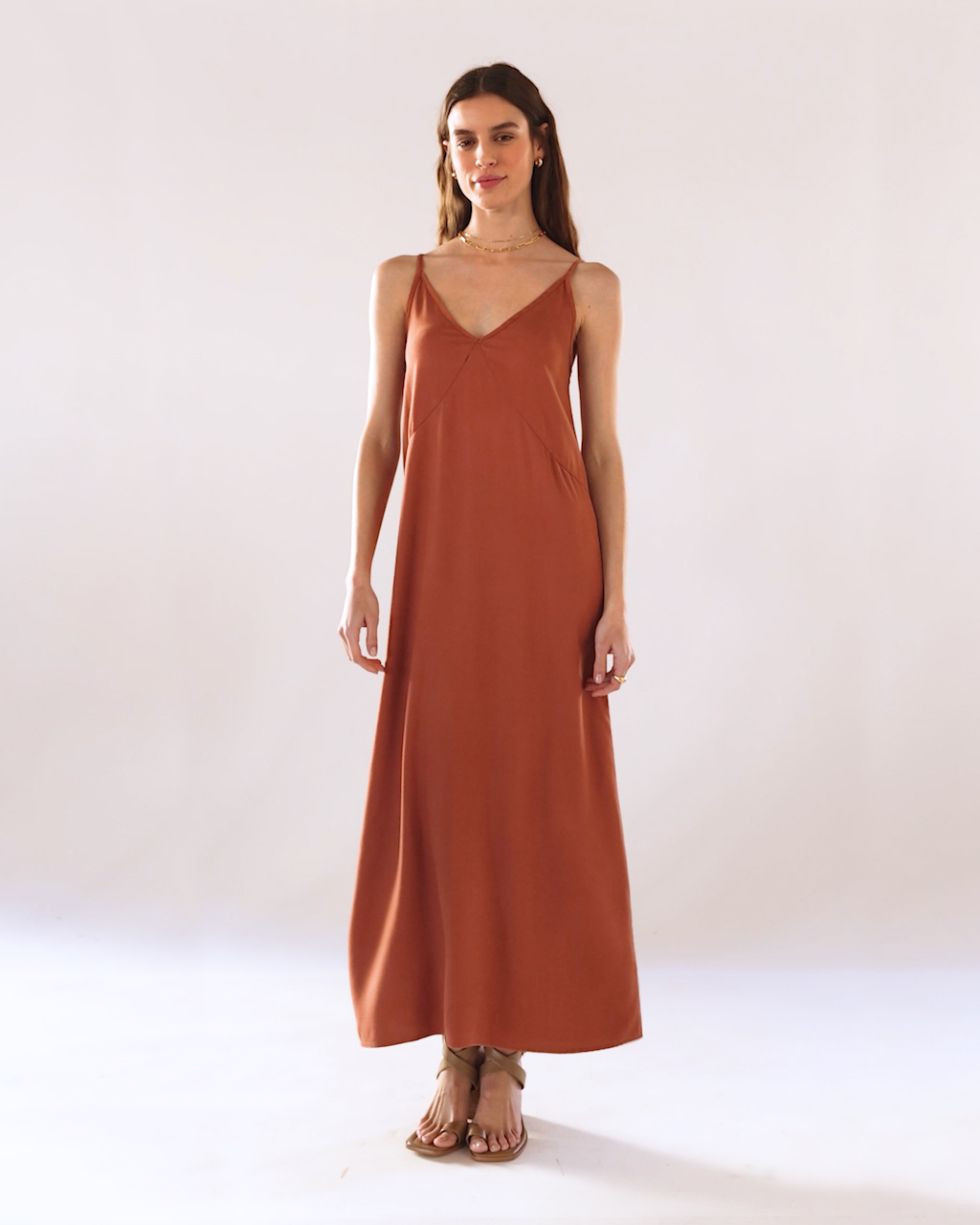 Vintage Wash Tencel Maxi Slip Dress