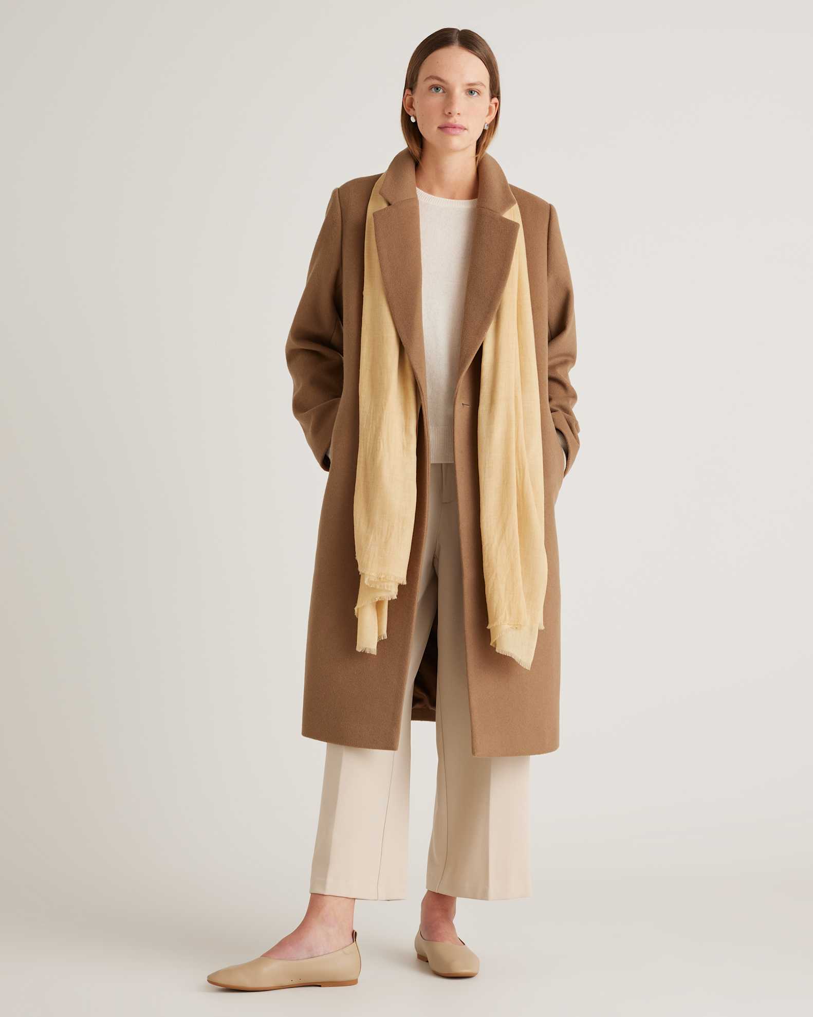 Featherweight Cashmere Silk Frayed Edge Scarf