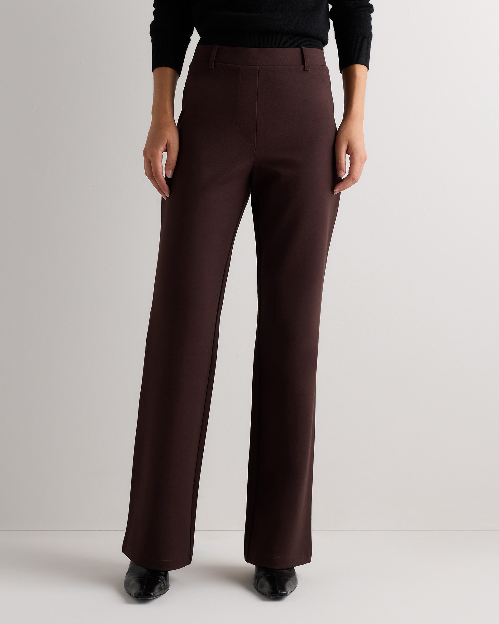 Espresso Ultra-Stretch Ponte Bootcut Pants
