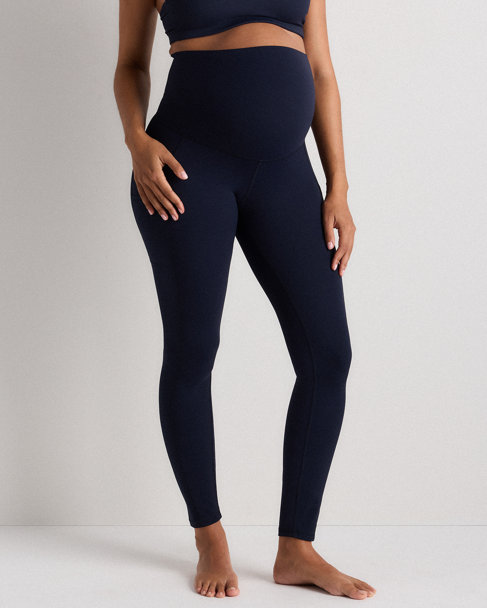 Quince Women's Ultra-form Maternity Pocket Leggings In Blue