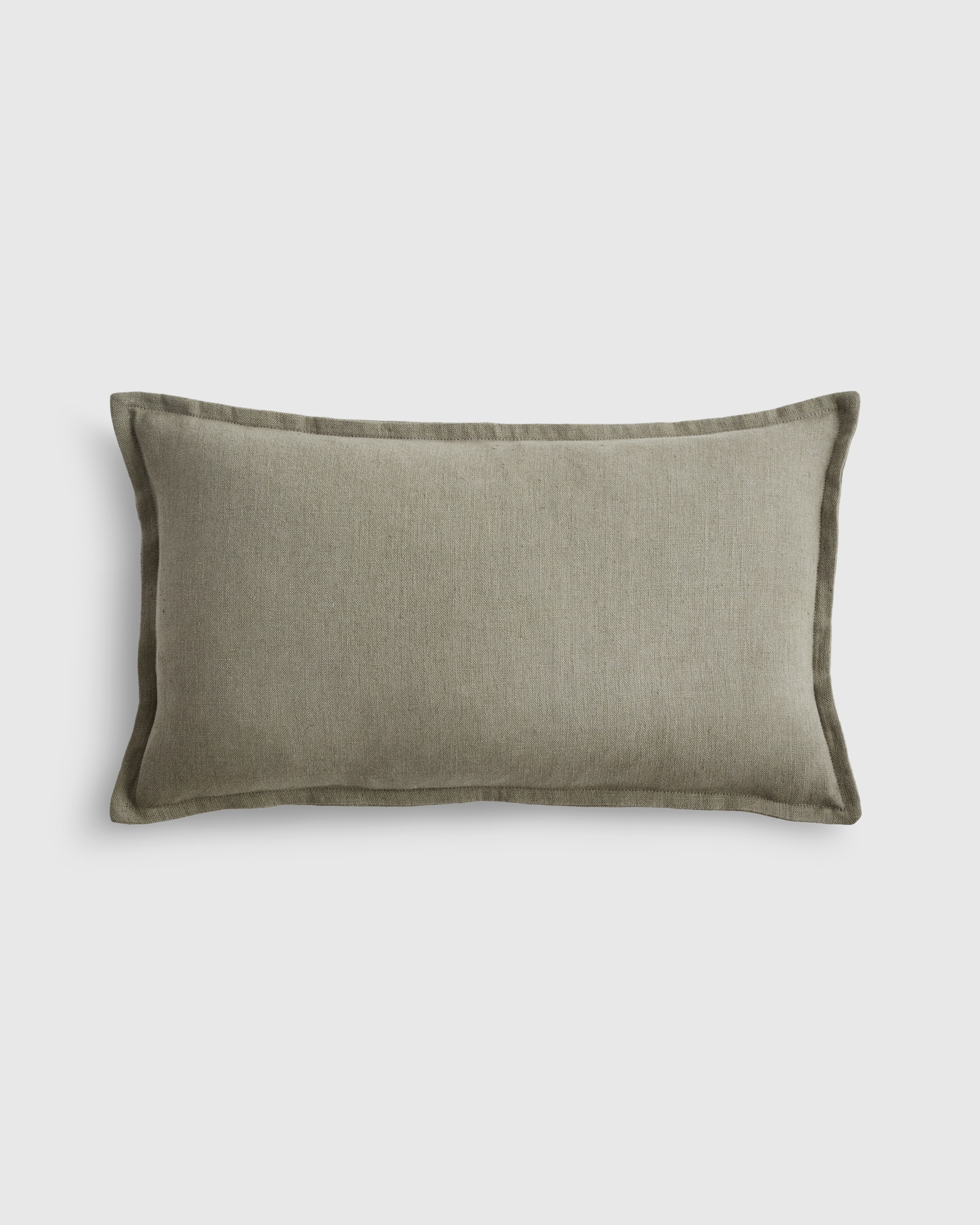 Sage European Linen Flange Edge Pillow Cover