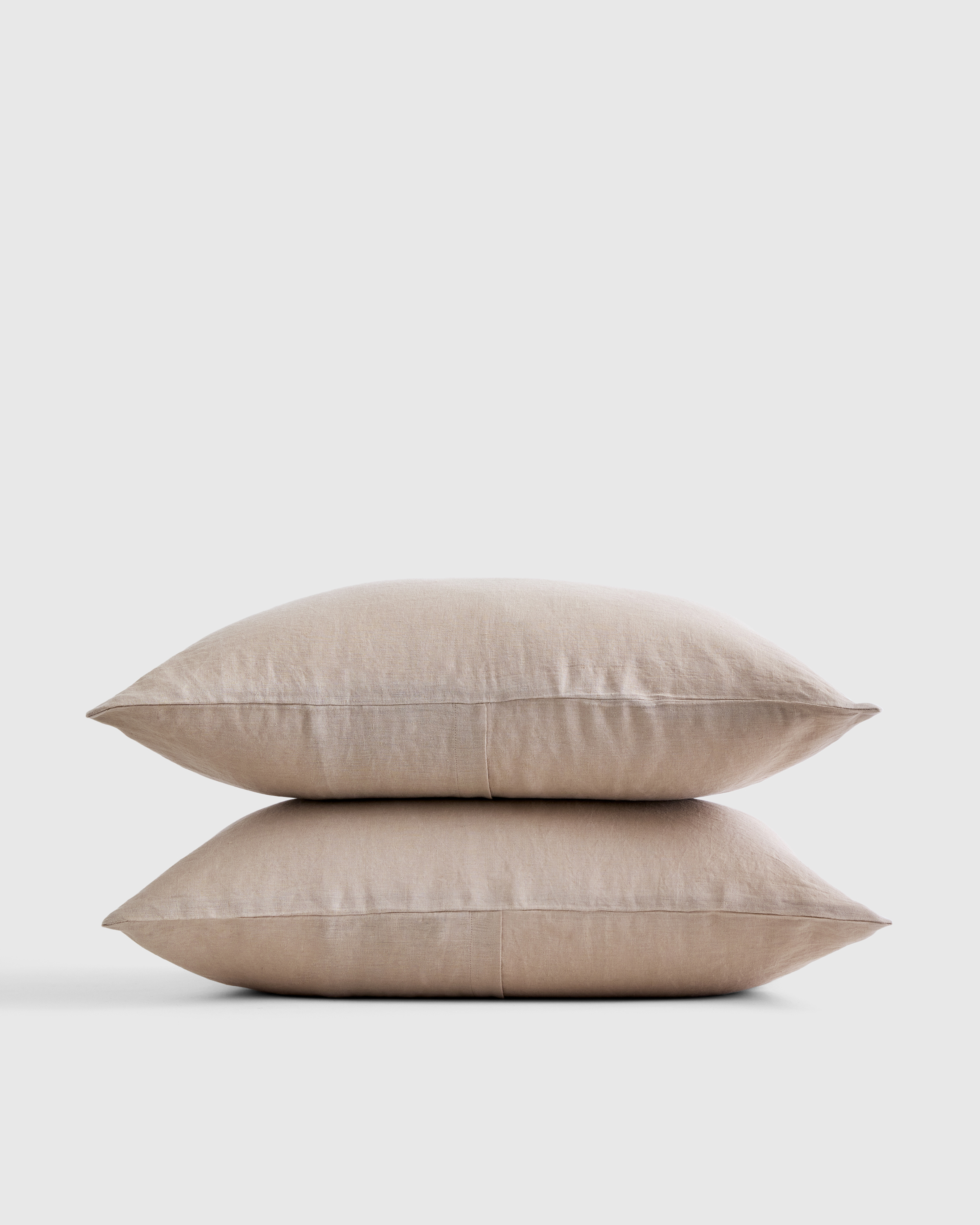 Toffee European Linen Sham Set