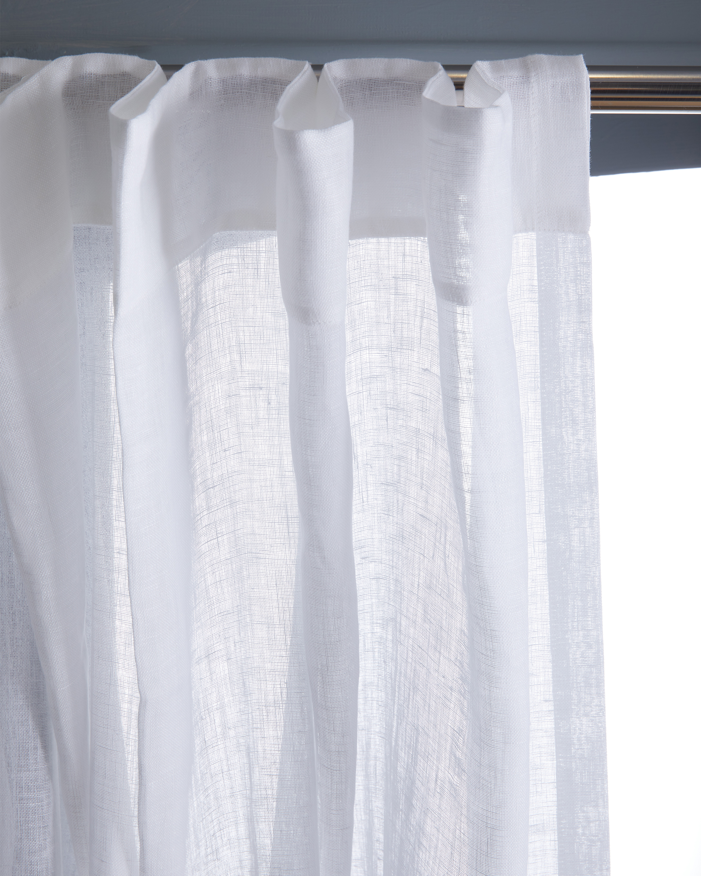 European Linen Sheer Curtain Set (Set of 2) - Thumbnail 5