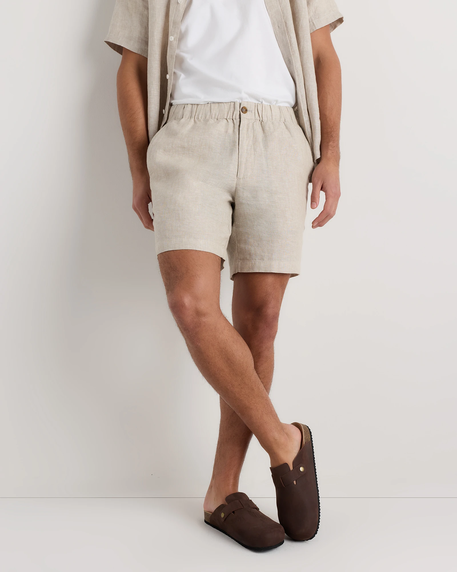 Men's 100% European Linen Shorts - 7"