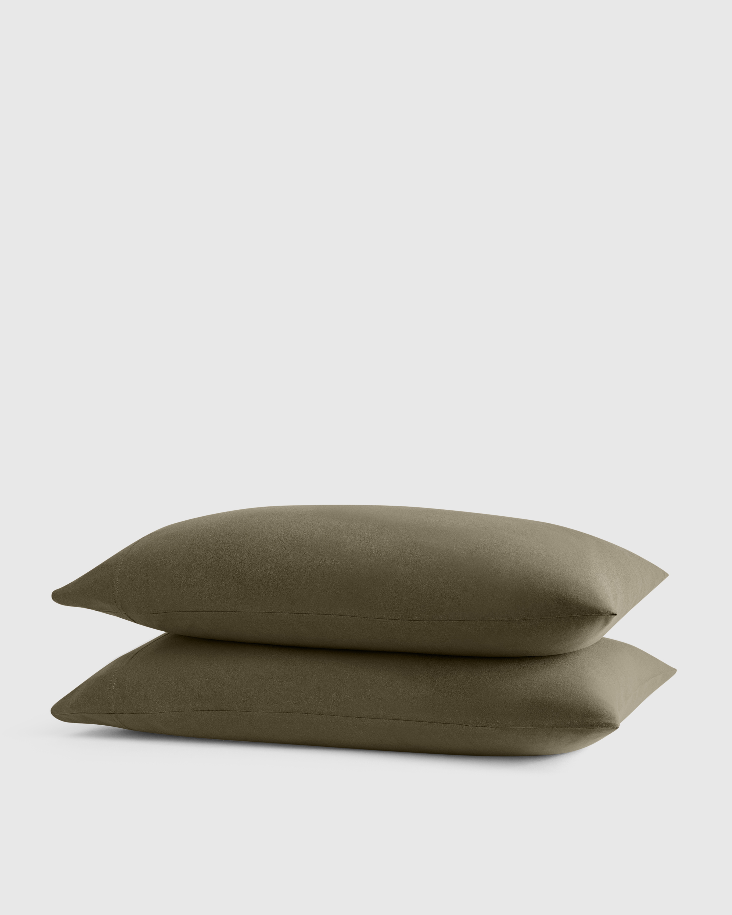 Dusty Olive Organic Jersey Pillowcase Set