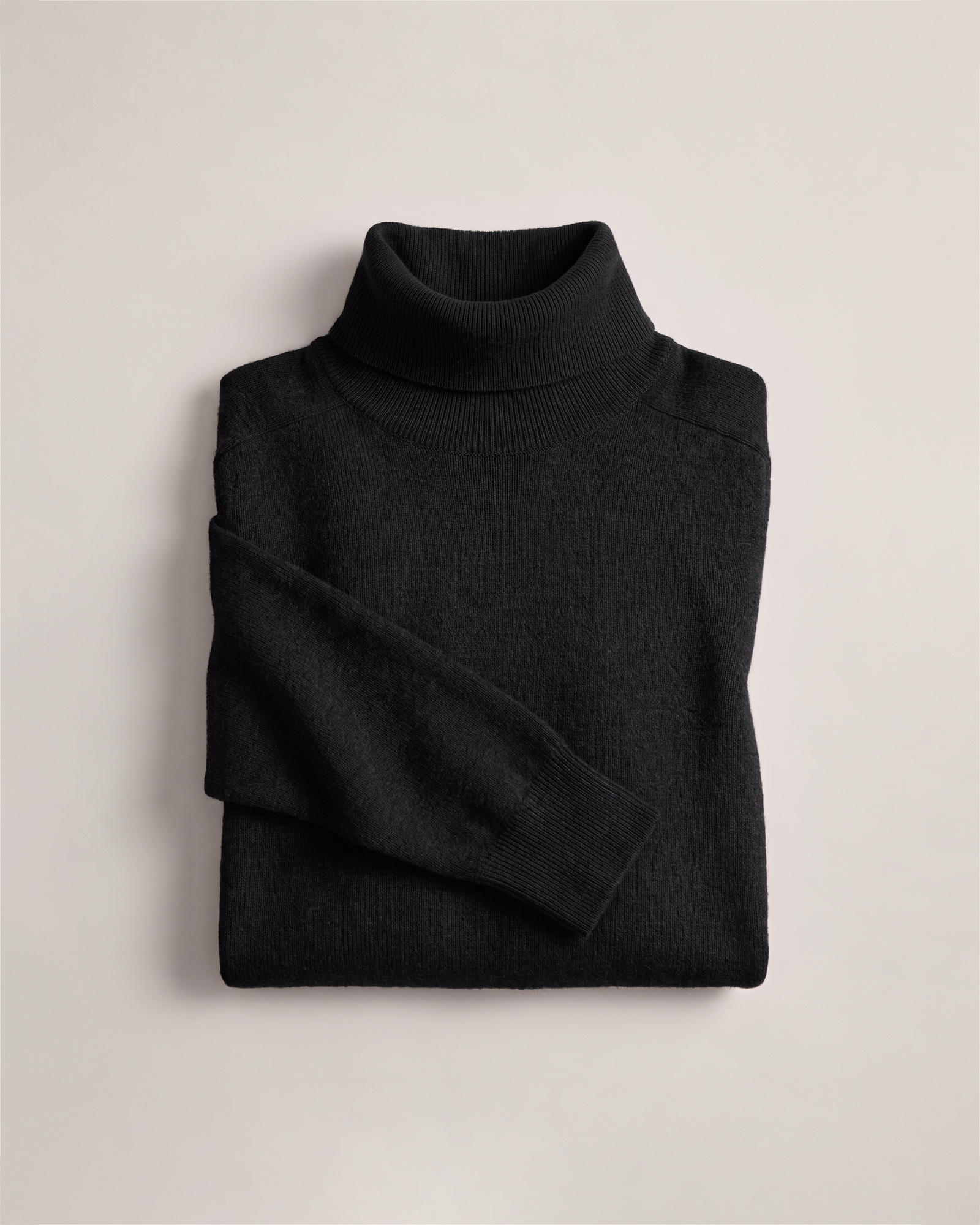 Black Mongolian Cashmere Turtleneck Sweater