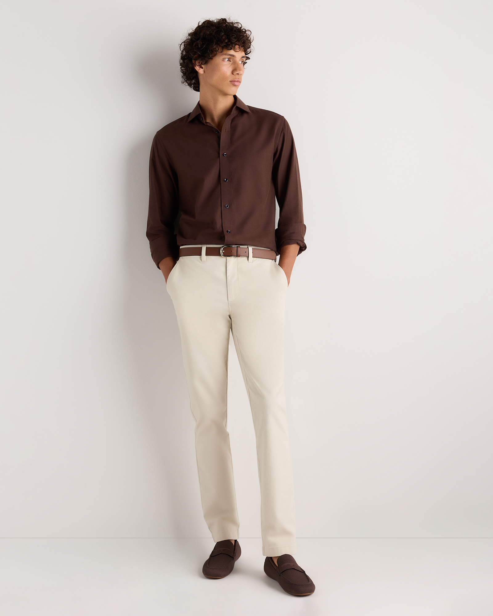 Men's Organic Cotton Stretch Chino Pants - Slim Fit