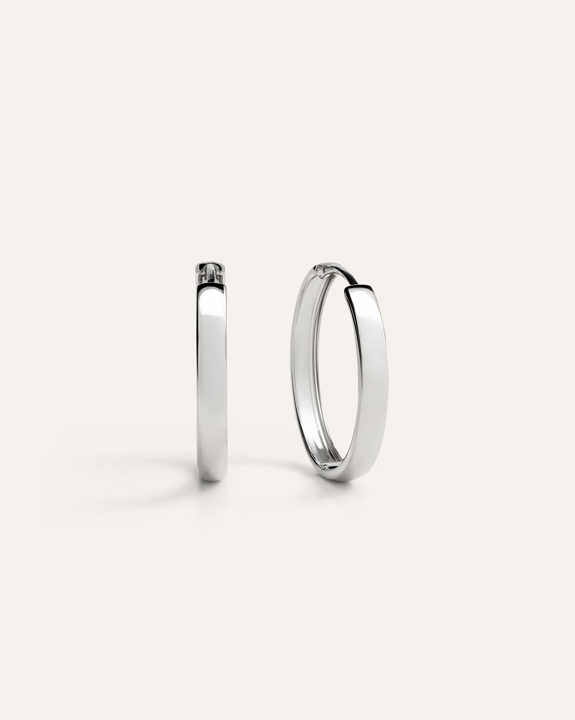 White Gold 14K Gold Bold Hoops