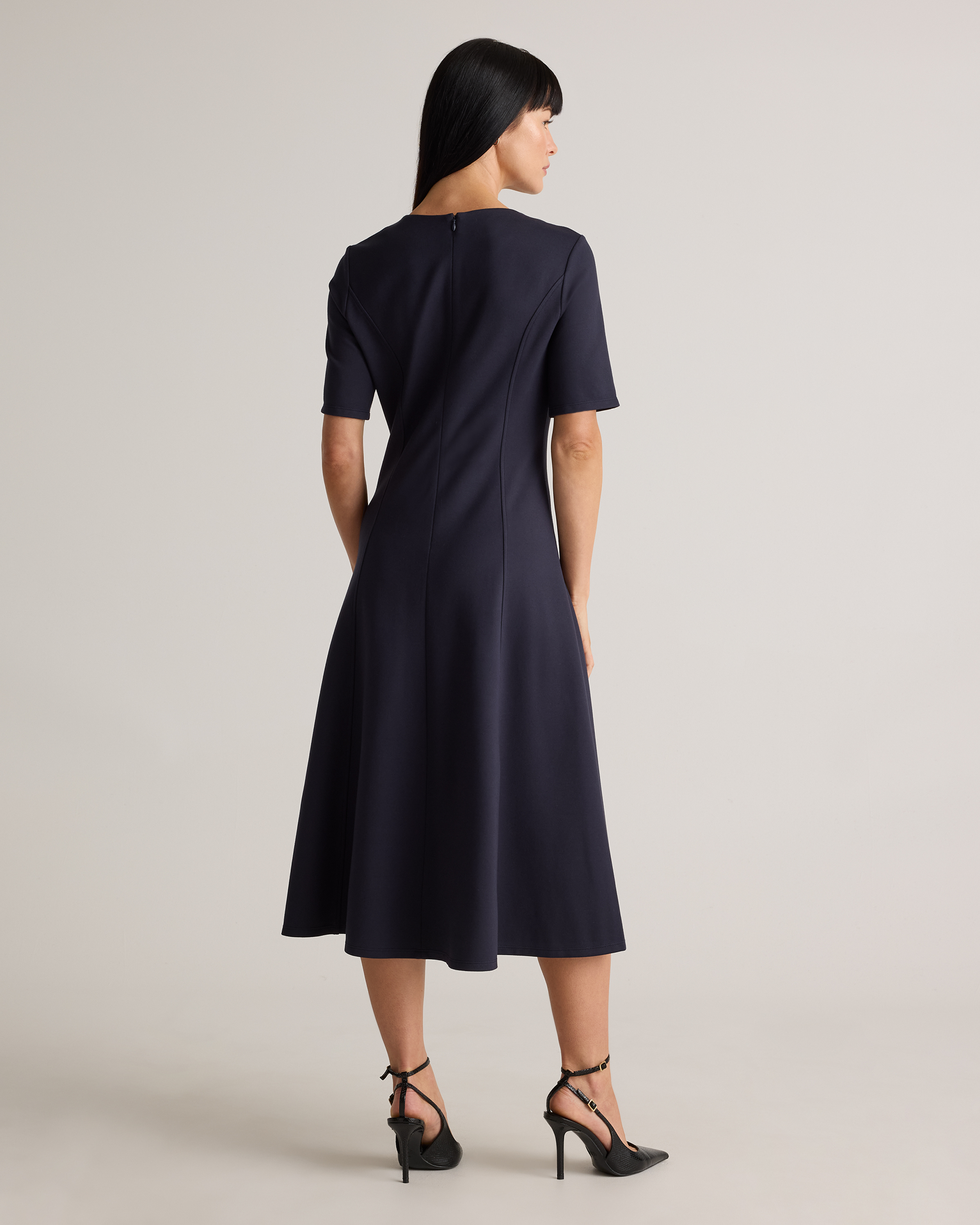 navy blue ponte dress Leigh Dress