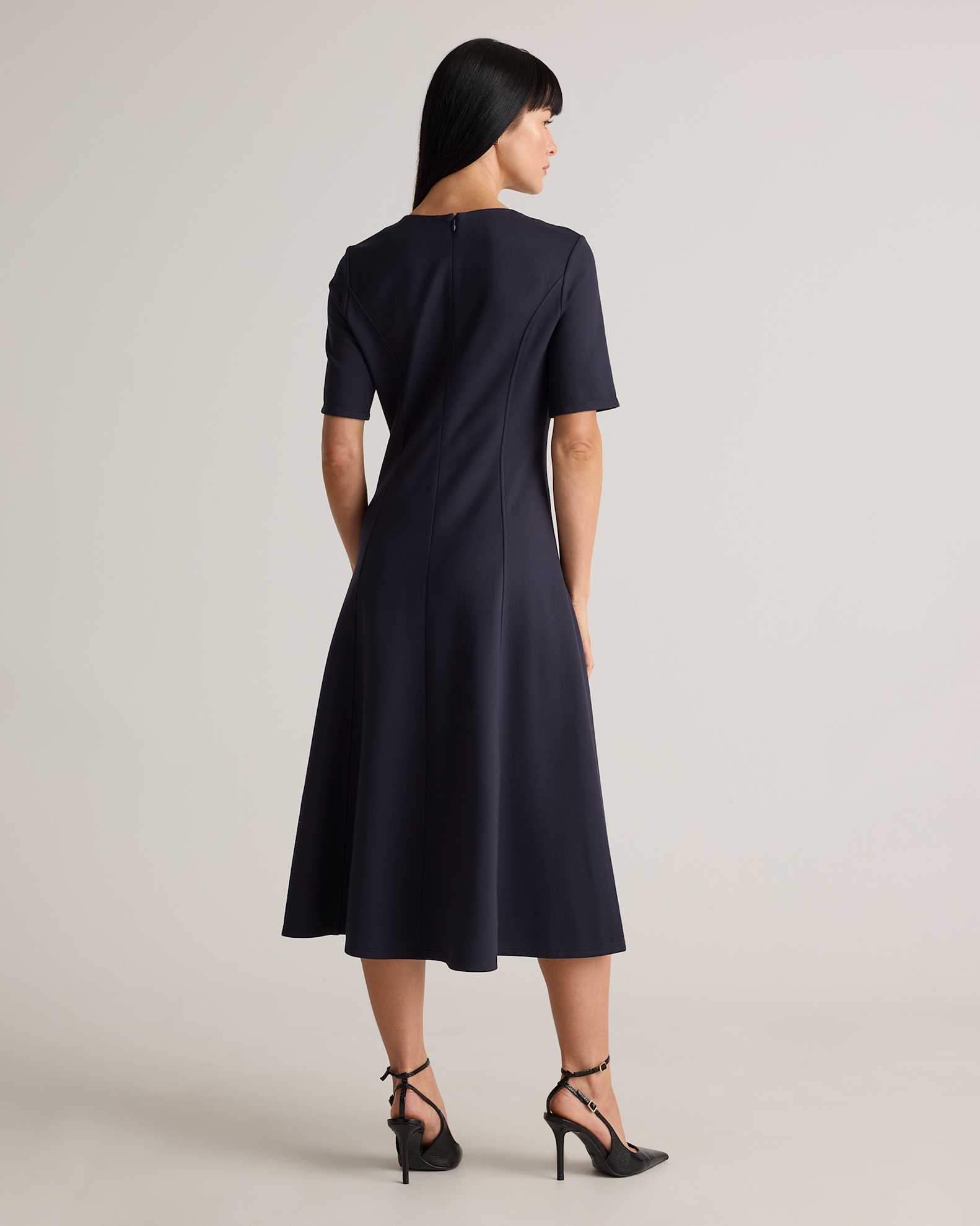 navy blue ponte dress Leigh Dress