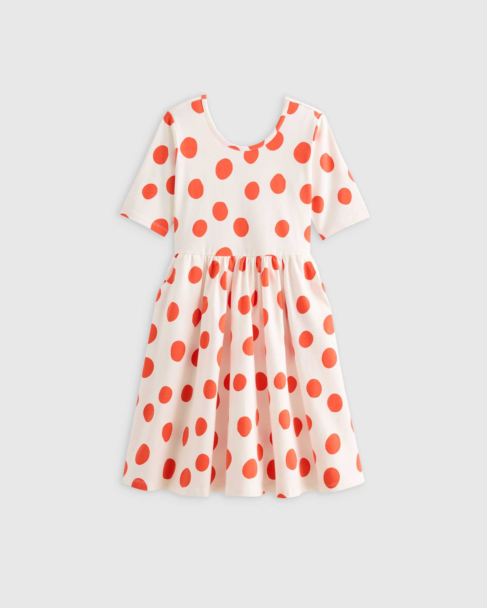 Skater Dress in Red Dots, Size 8, Organic Cotton by Quince - Kid's Skater Dress in Red Dots, Size 8, Organic Cotton by Quince - Kid's