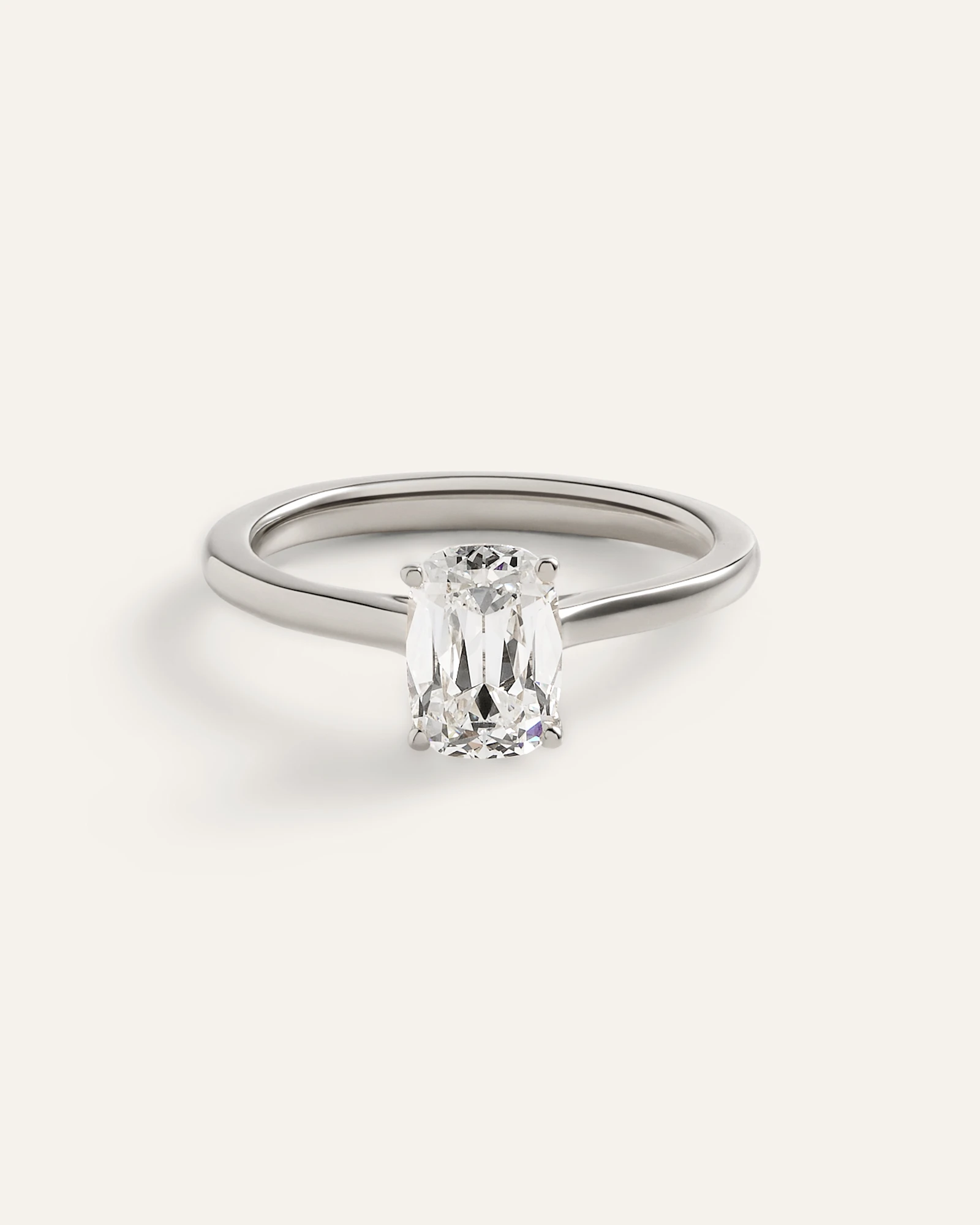Lab Grown Diamond Antique Cushion Trellis Cathedral Engagement Ring - 1.5ct