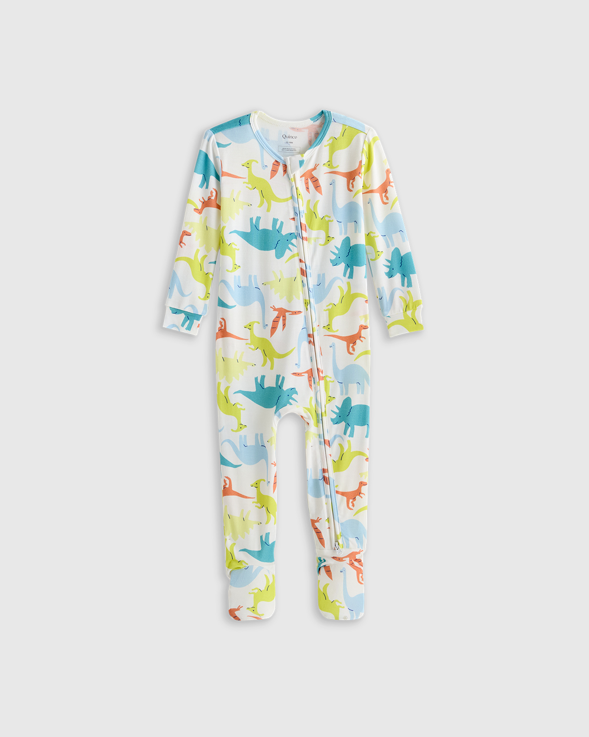 Colorful Dinos Bamboo Footie Pajama
