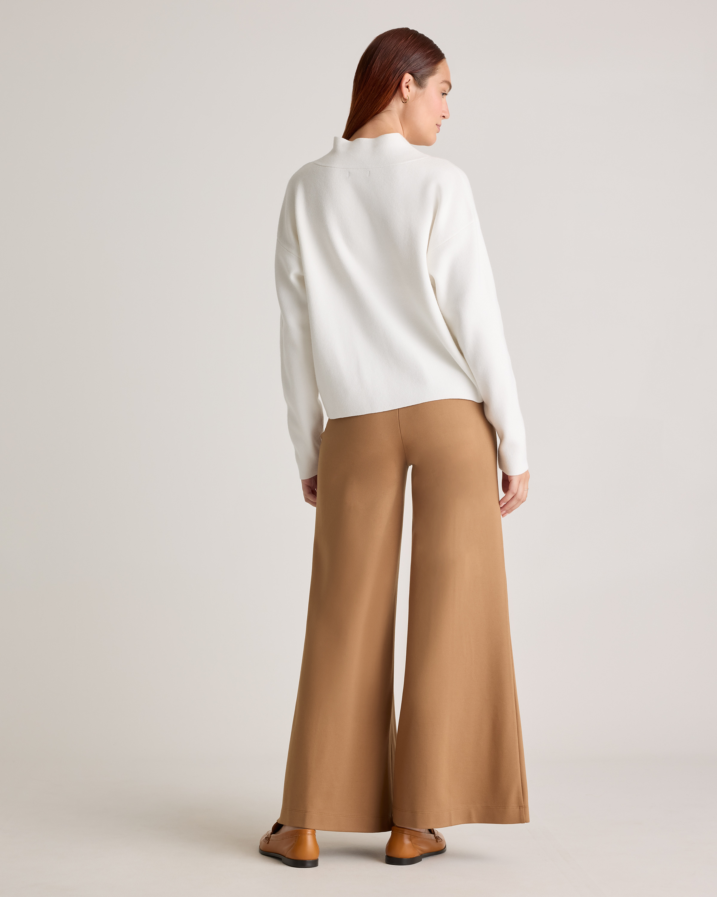 Ultra-Stretch Ponte Super Wide Leg Pants - 32