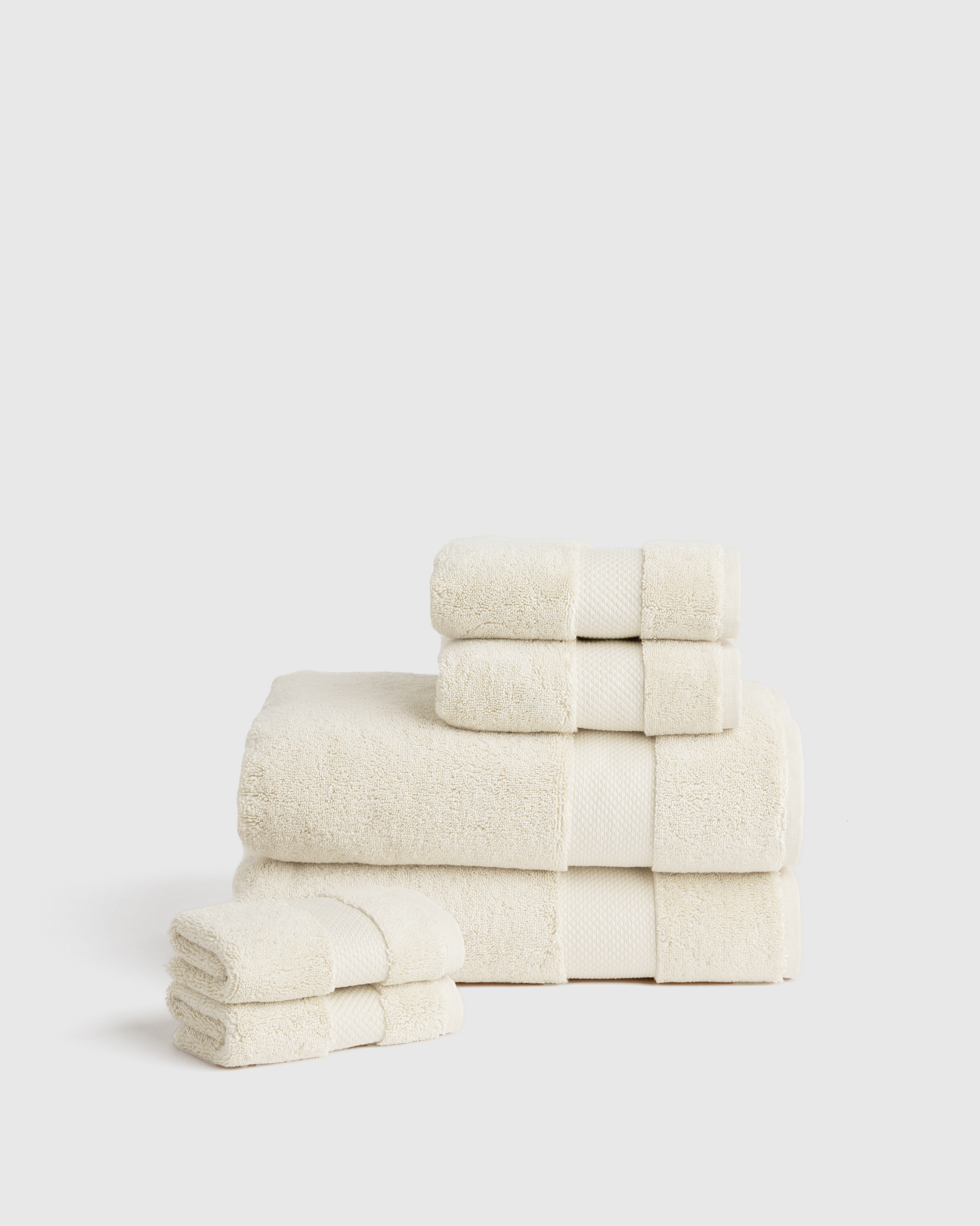 Ivory Turkish Ultra Plush Bath Towel Bundle