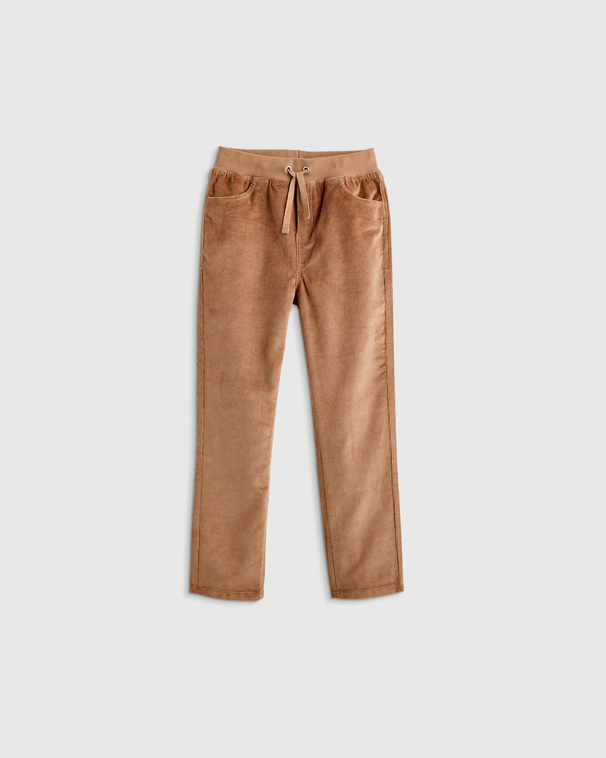 Warm Brown Organic Cotton Stretch Corduroy Pull-on Pant