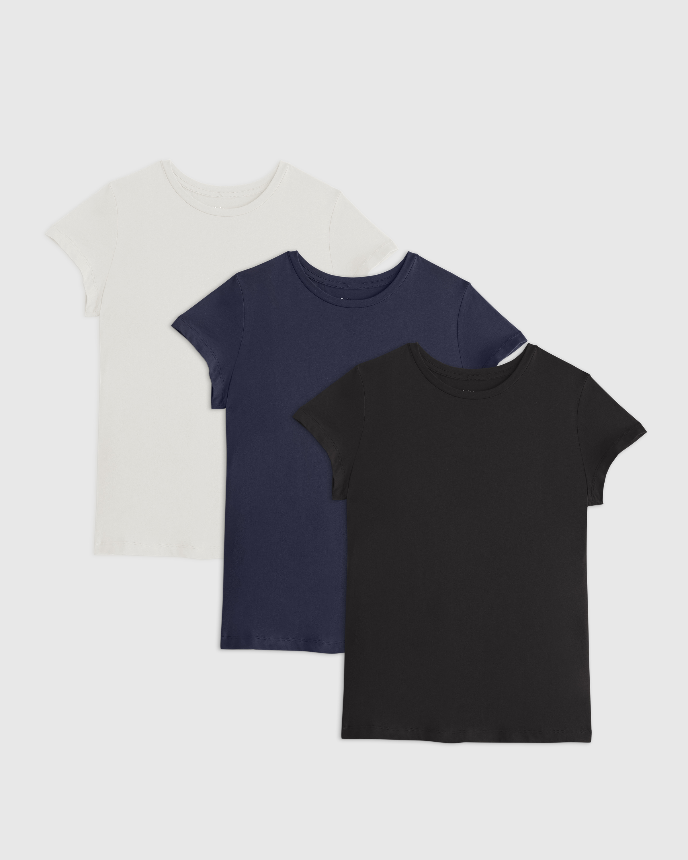  ★3-Pack Pure Cotton Crew-Neck T-Shirts 3pk Pure Cotton Crew Neck T-Shirts | NAVY MIX | T-shirts
