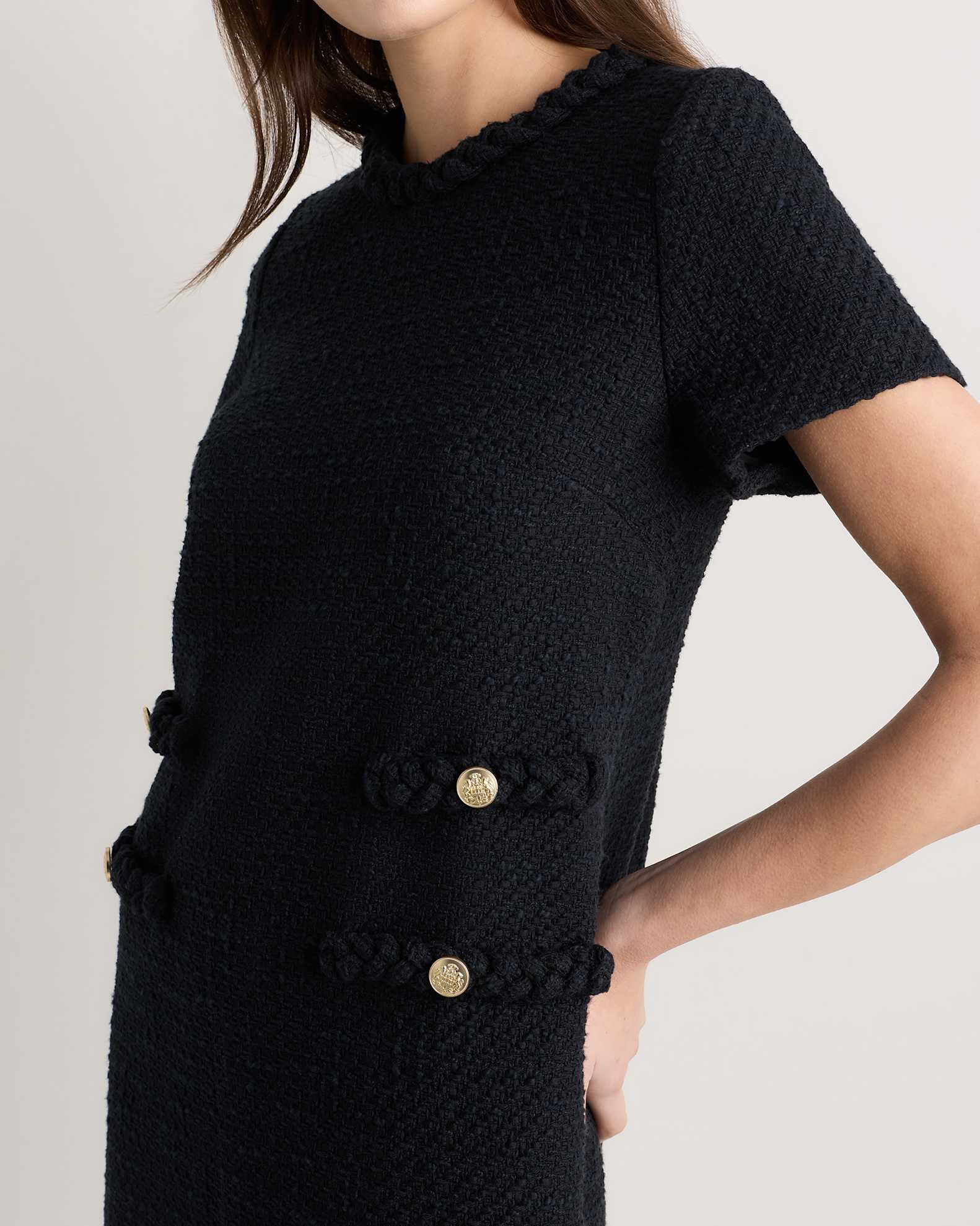 Tweed Short Sleeve Mini Dress Tweed Short Sleeve Mini Dress