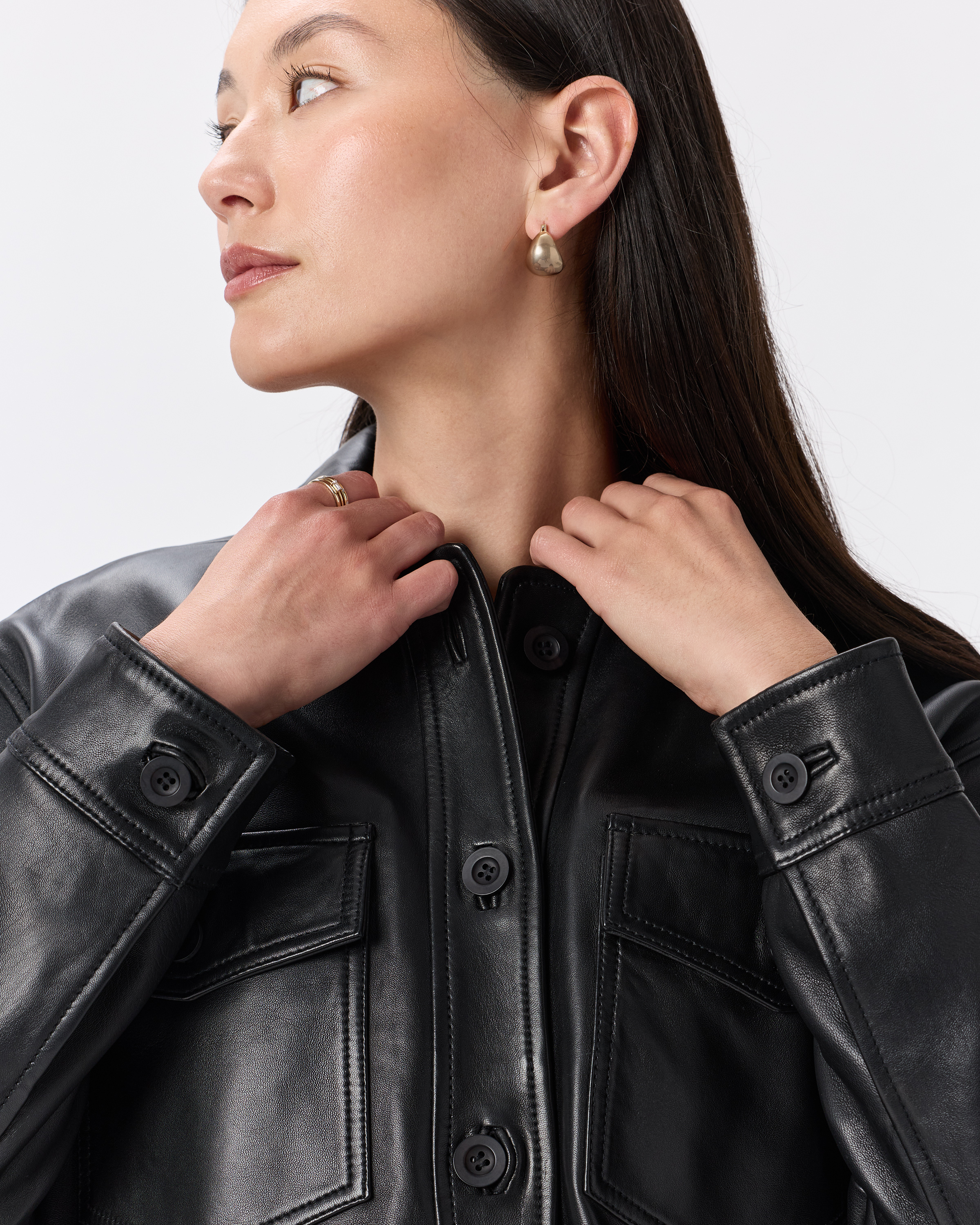 100% Leather Cropped Jacket
