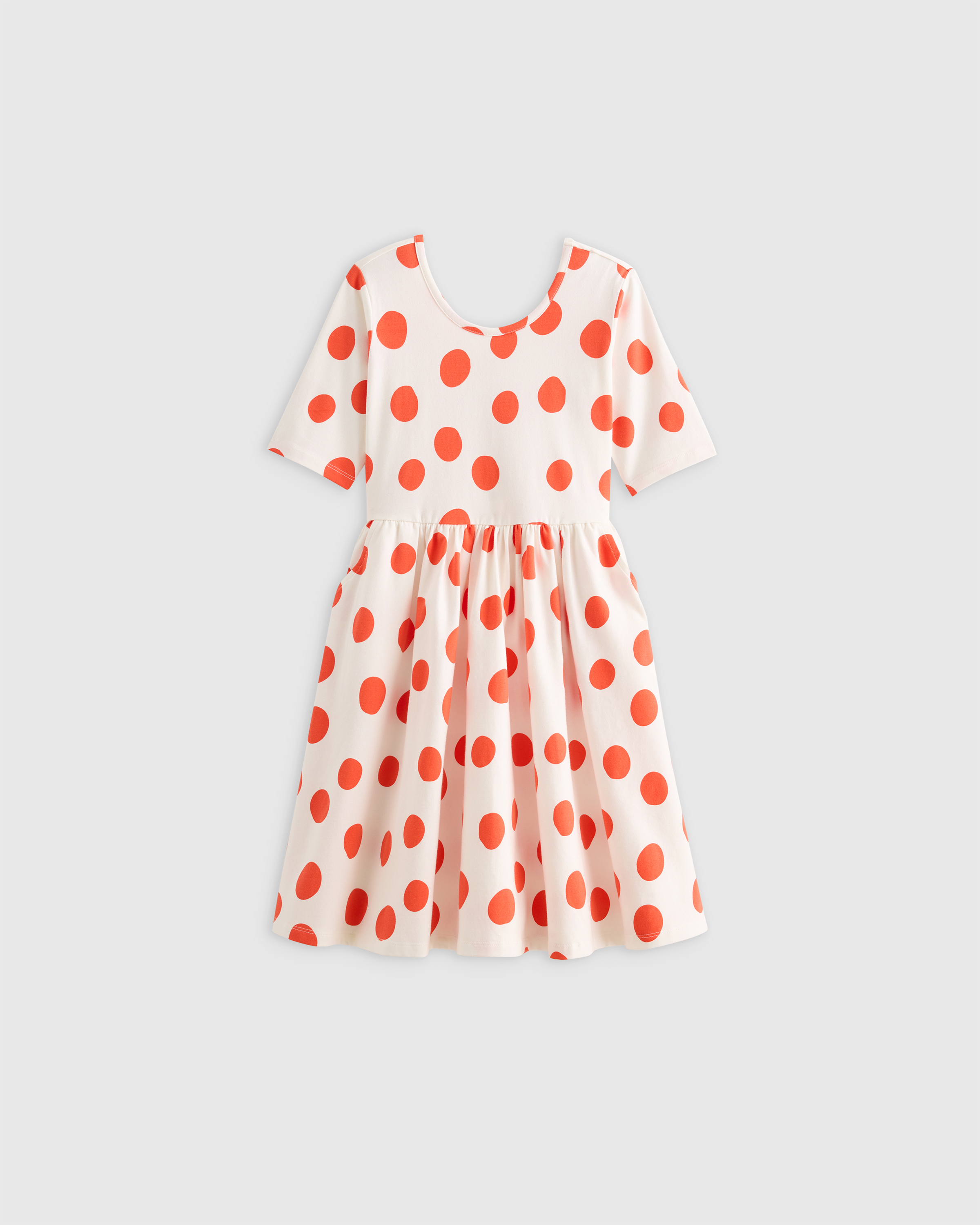 Red Dots Organic Cotton Skater Dress 