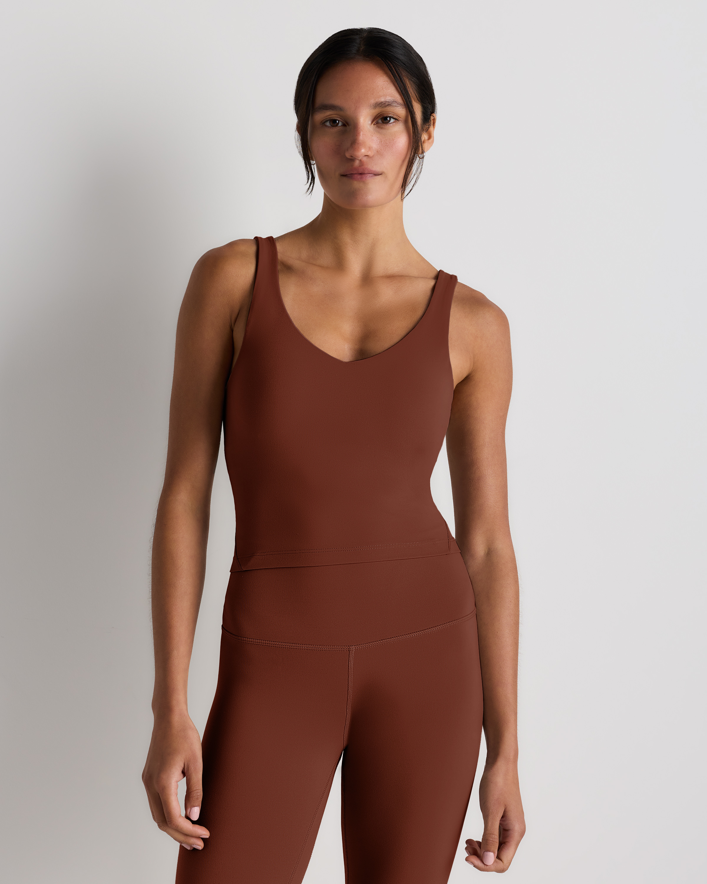 Quince Women's Ultra-form V-neck Cropped Tank Top