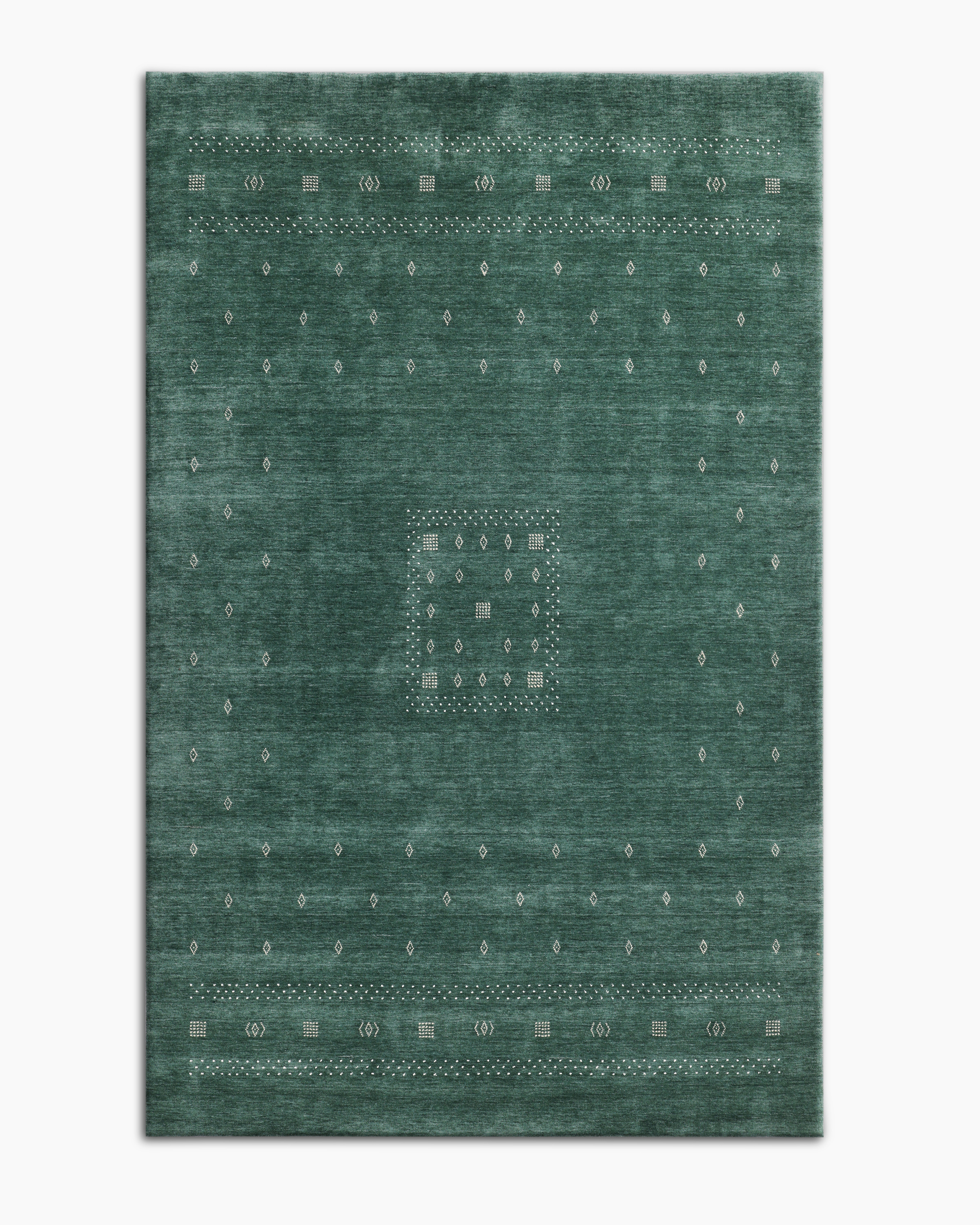 Green Dakota Hand-Loomed Wool Rug 