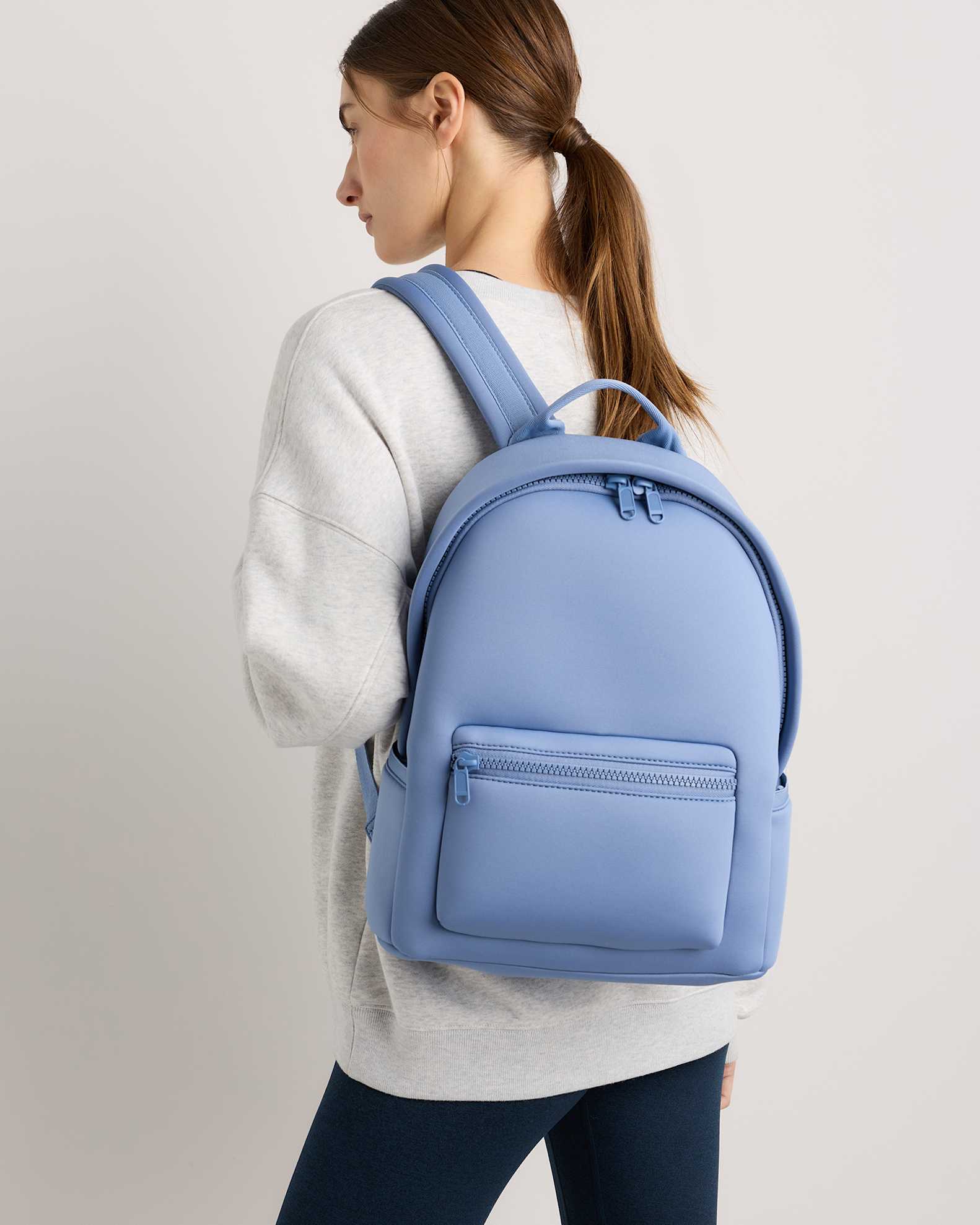 fiorelli anouk mini backpack light blue Women's Backpack, Stylish Small with Adjustable Straps & Pockets, Grey Faux Leather in laptop sleeve Women's All-Day Neoprene Backpack in