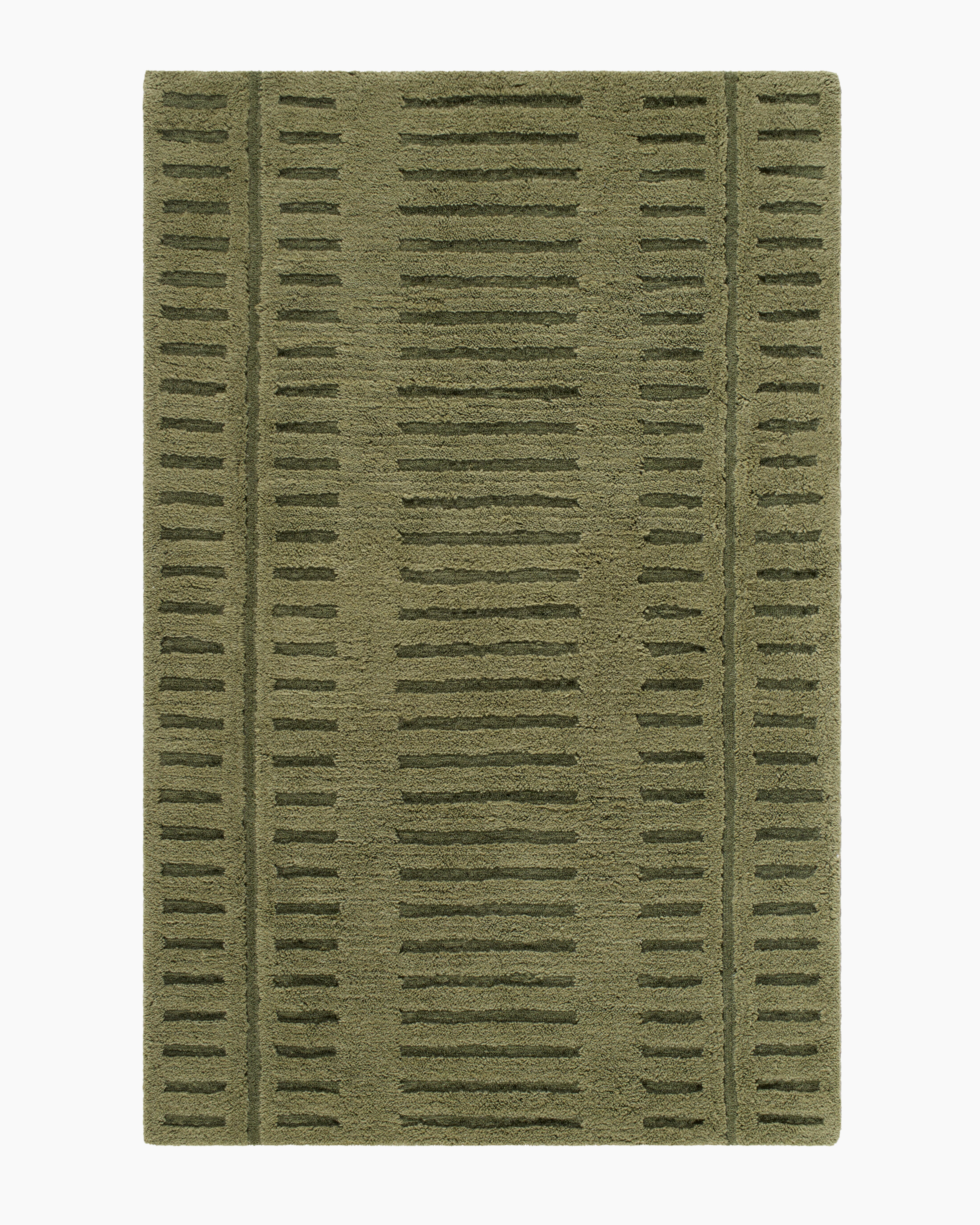 Green Charlie Washable Wool Rug