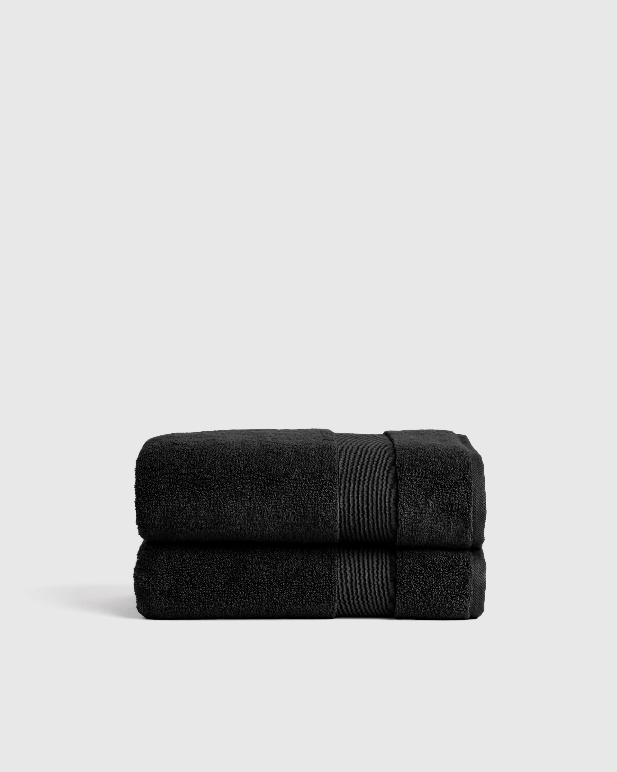 Black Turkish Classic Bath Towel (Set of 2)