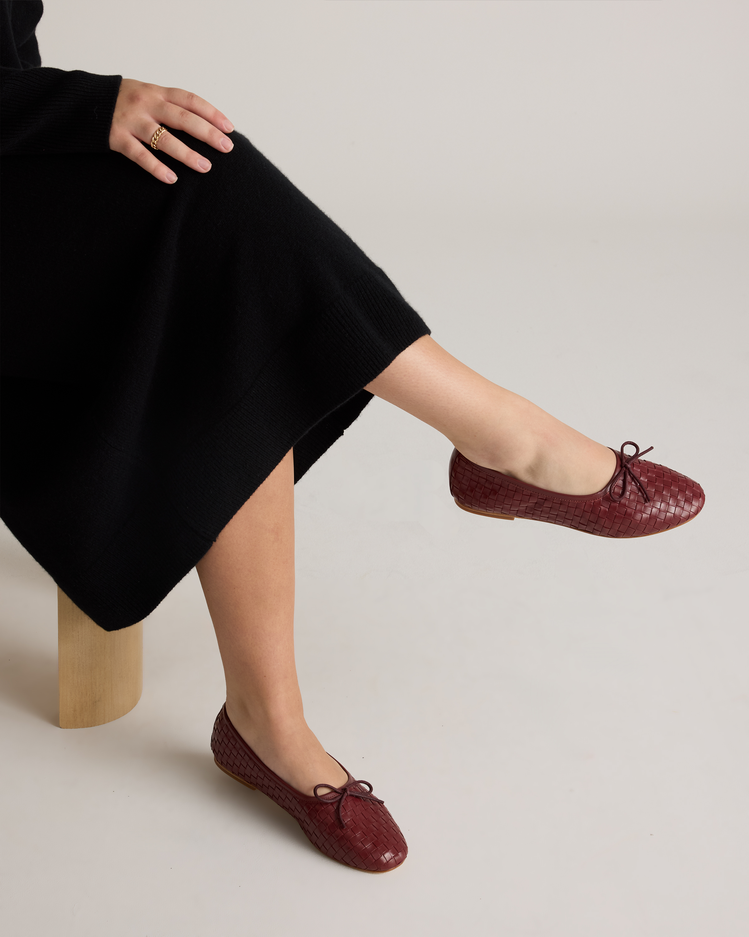 Italian Leather Handwoven Ballet Flat