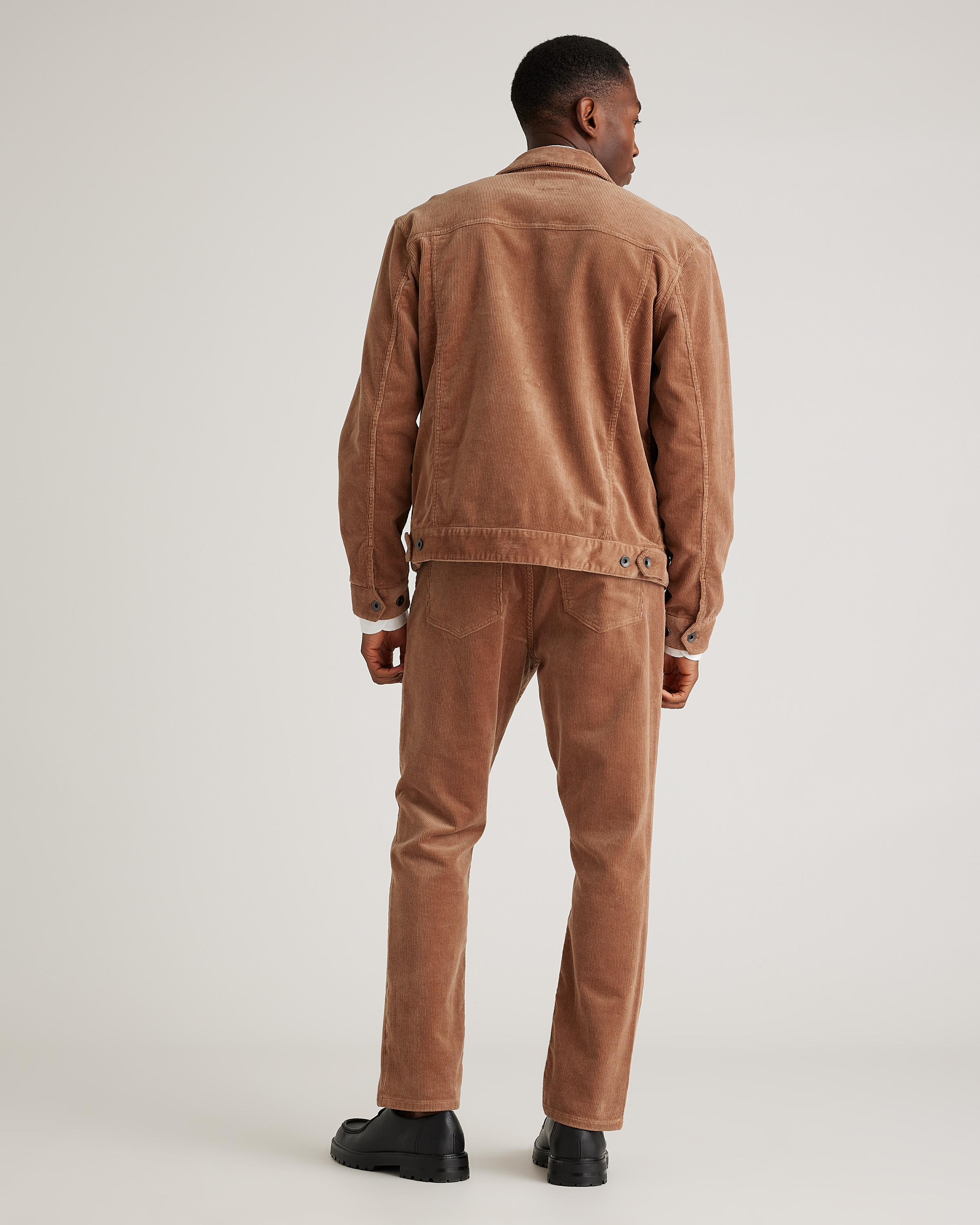 Organic Stretch Corduroy 5-Pocket Pants in Warm Brown