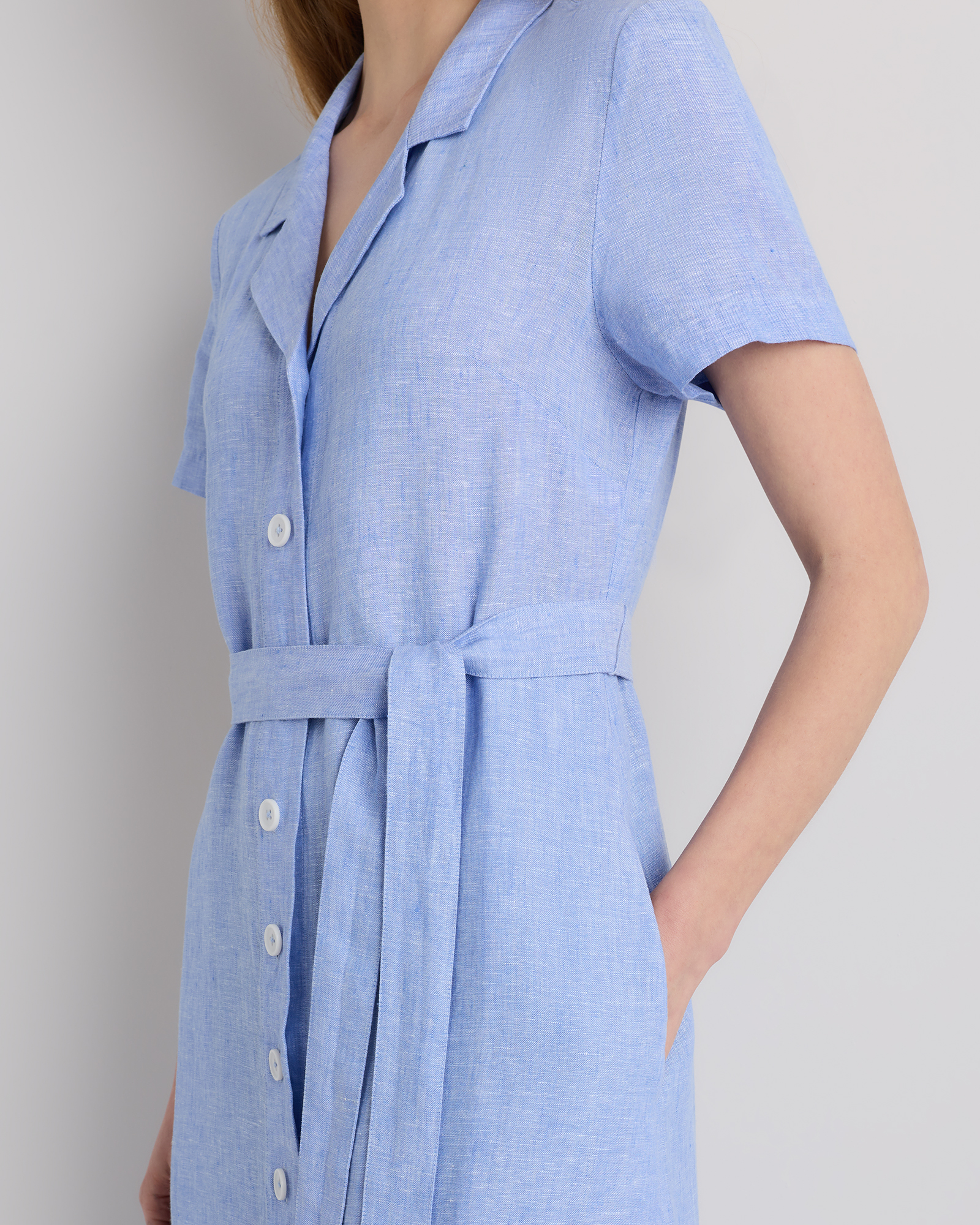 french blue linen dress New & Exclusive | Laurel French Linen Dress Tahiti Blue (S)