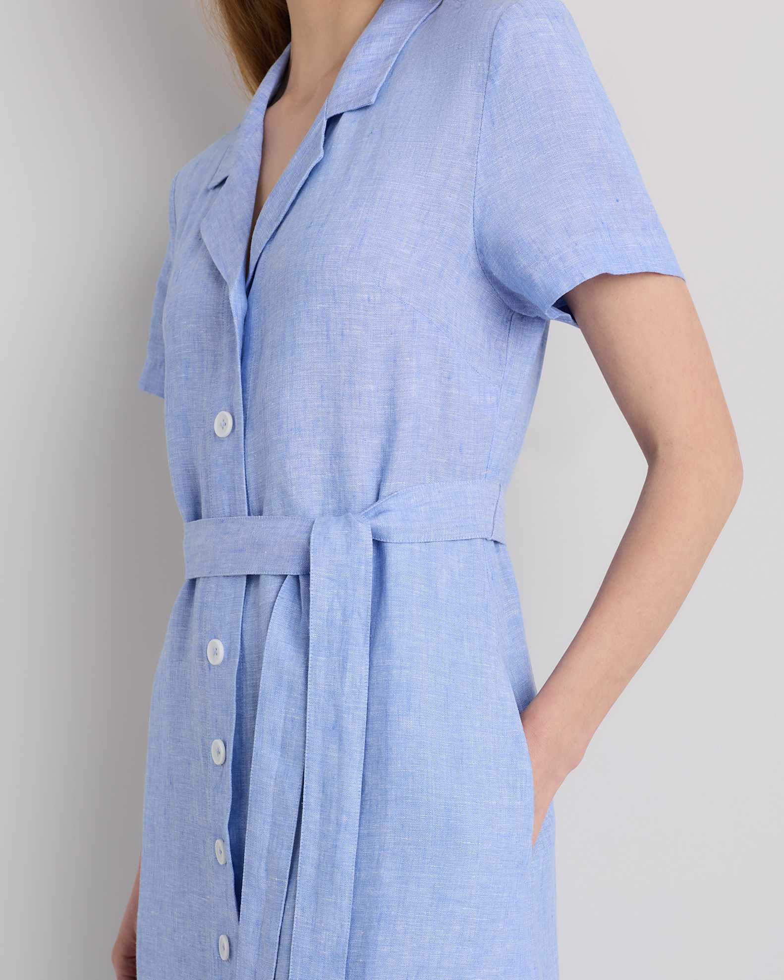 french blue linen dress New & Exclusive | Laurel French Linen Dress Tahiti Blue (S)