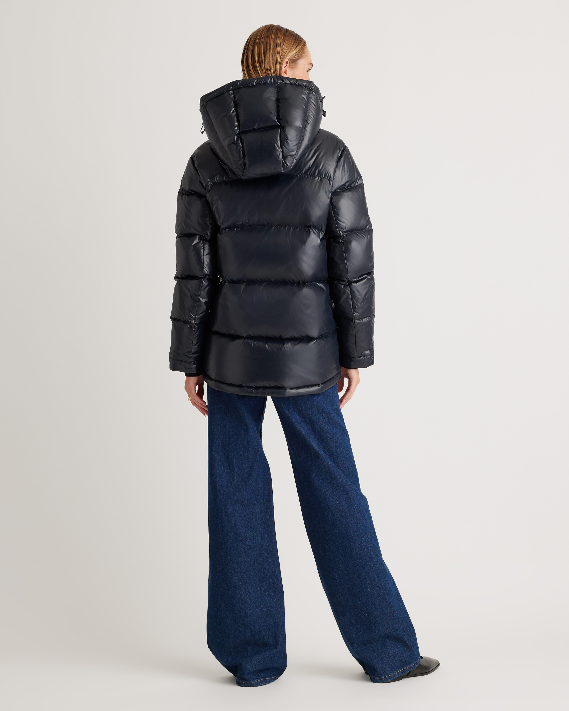Responsible Down Puffer Jacket in Shiny Black
