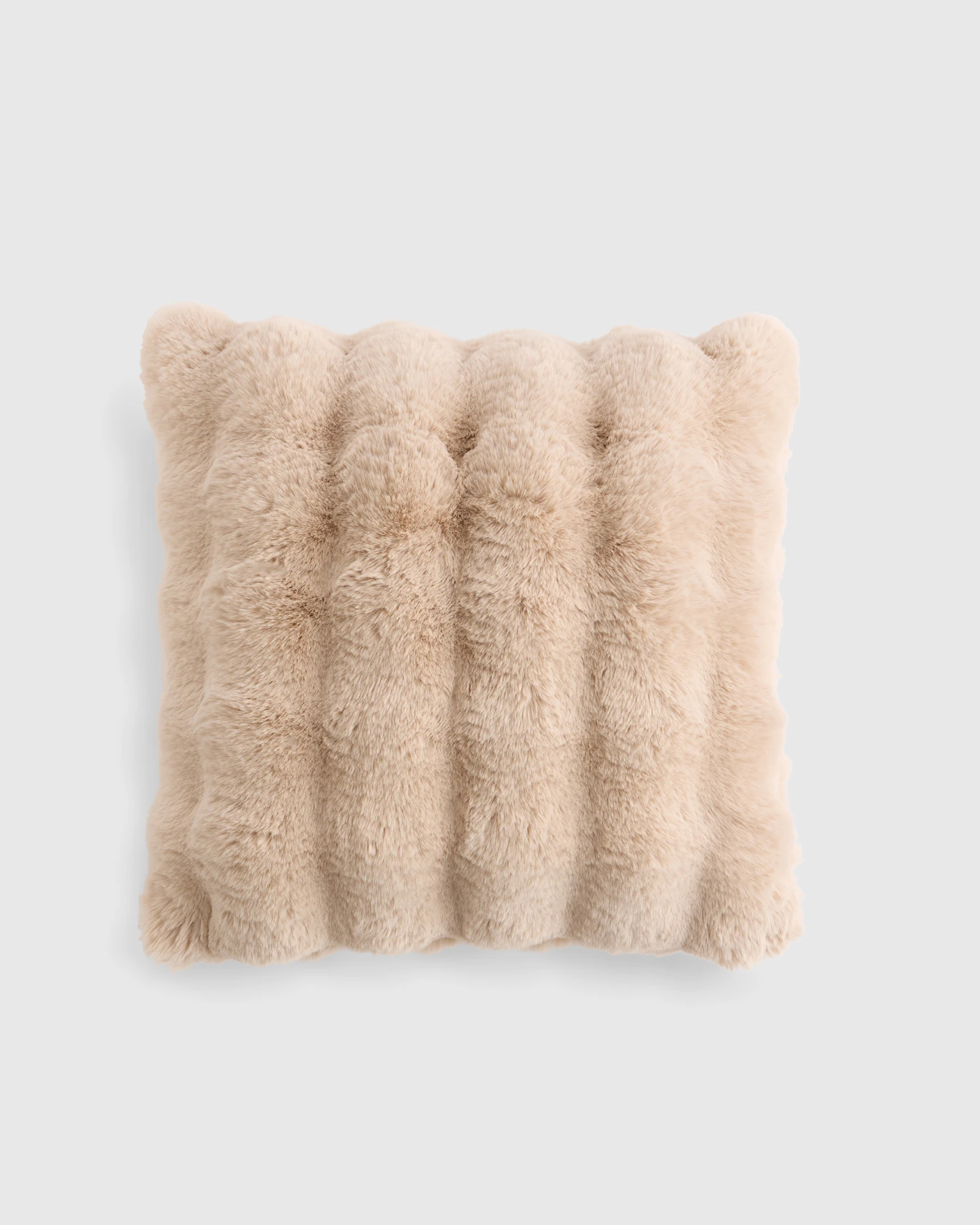 Ruched Faux Fur Pillow Cover