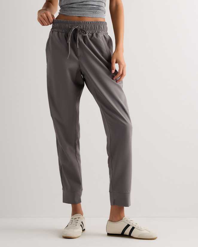 Ironstone Grey Micro Ripstop Mid-Rise Hike Joggers