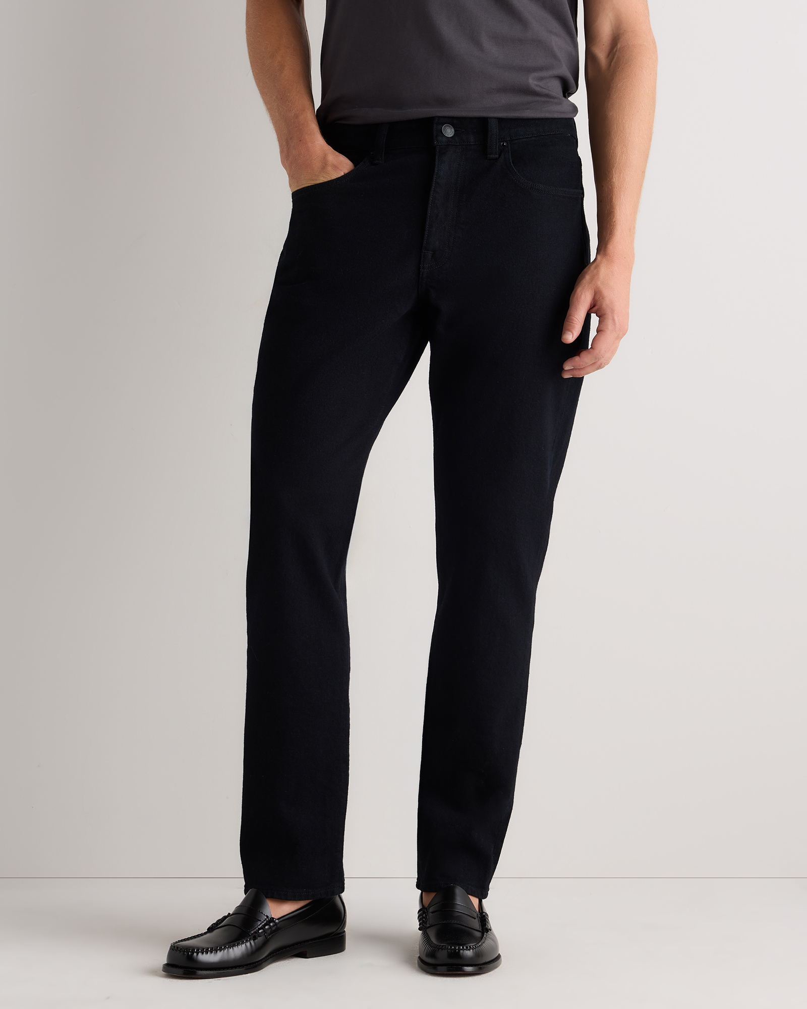 True Black Warren Stretch Athletic Tapered Jeans