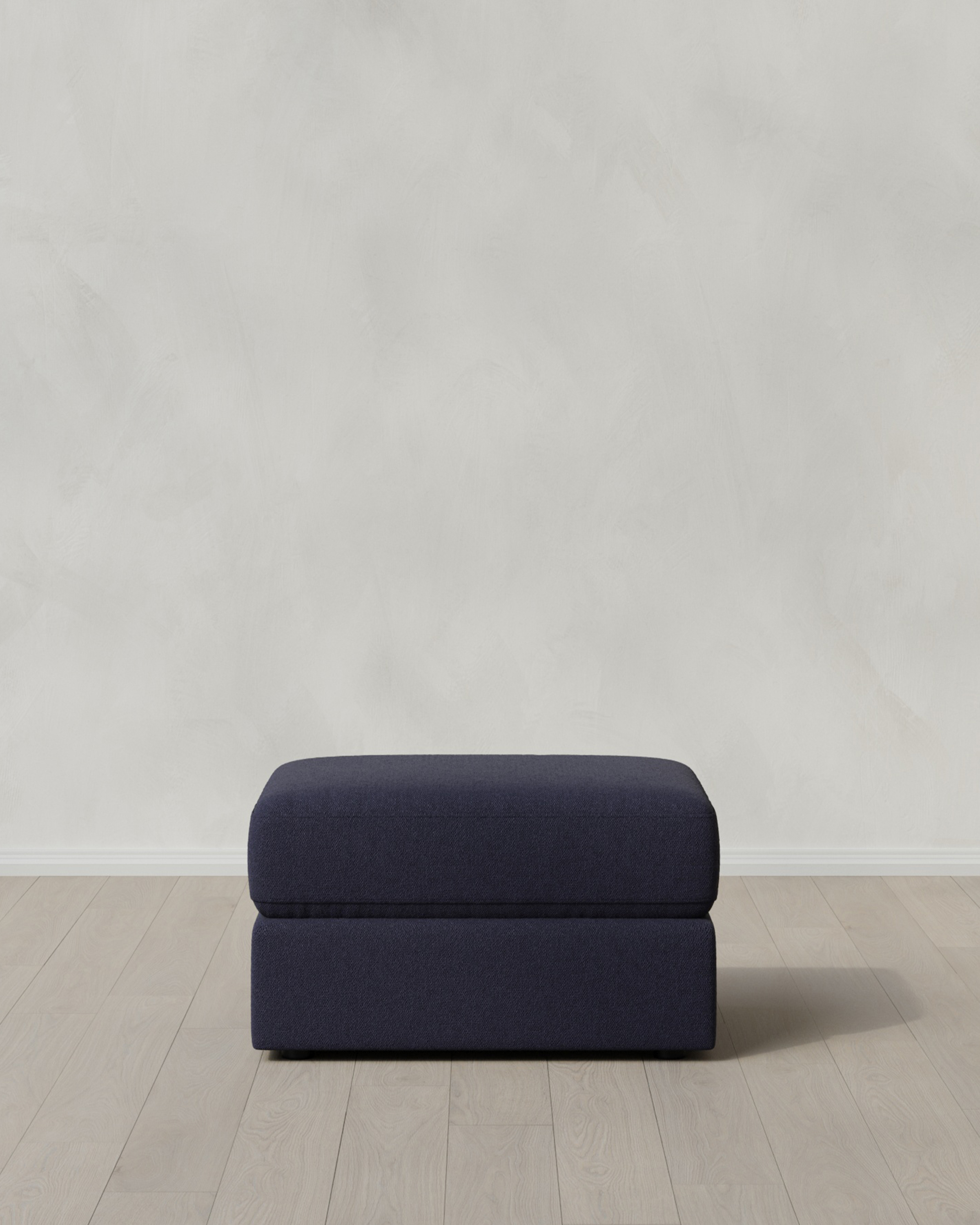 Navy Ashford Deep Seat Ottoman in Performance Basketweave