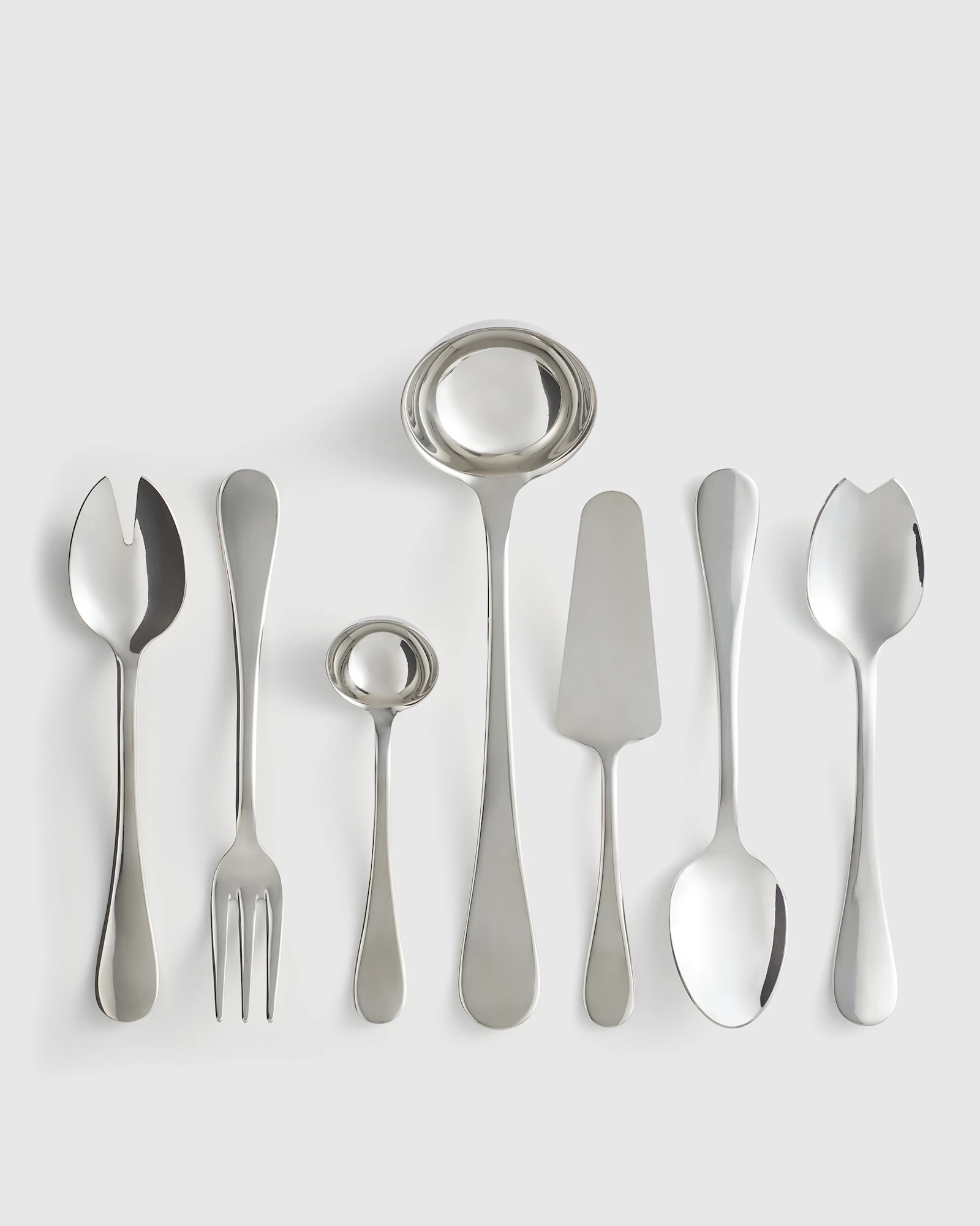 Brescia 7-Pc Serving Utensil Set by Mepra in Polished Stainless Steel
