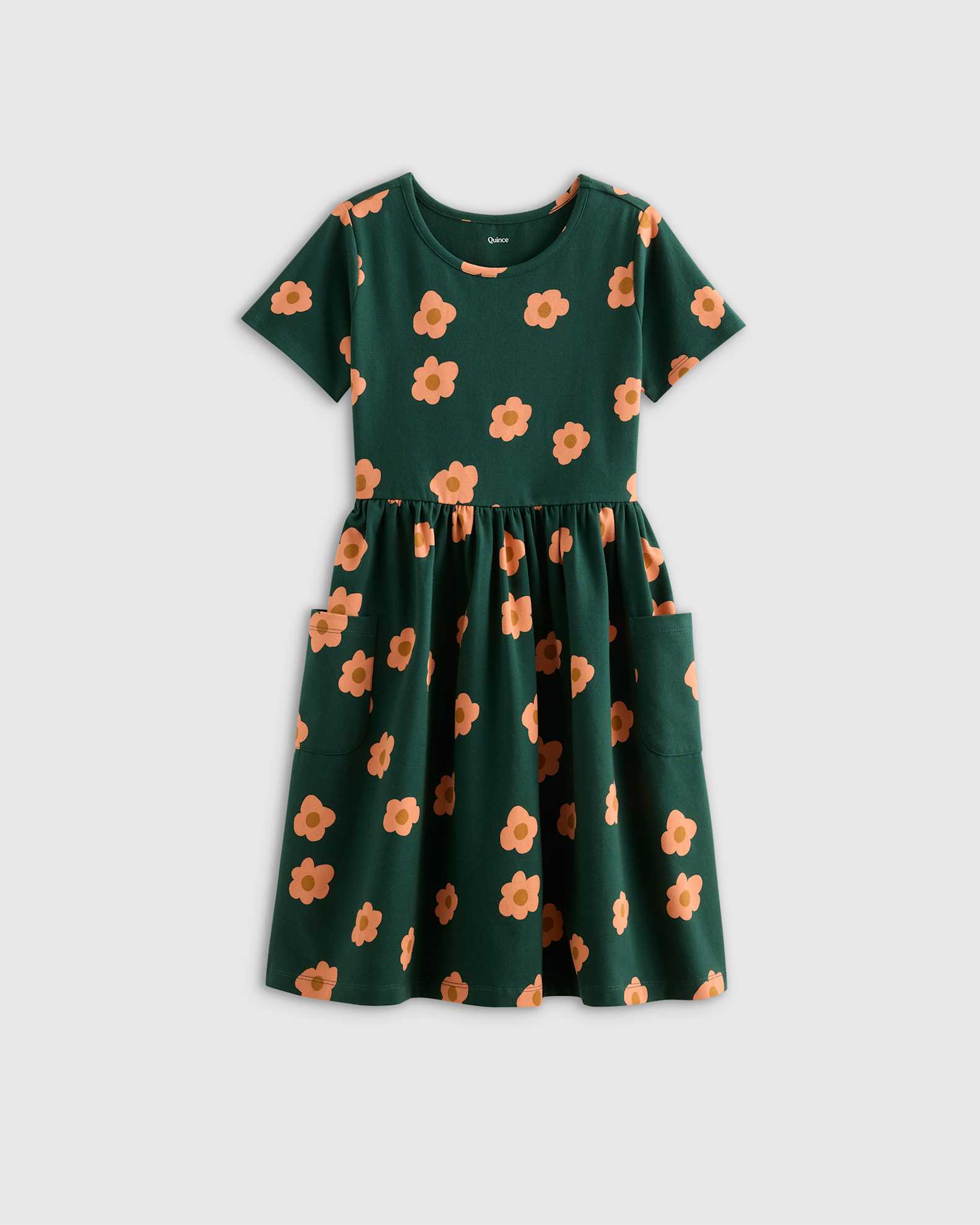 Fit and Flare Pocket Dress in Dancing Daisy, Size 8, Organic Cotton by Quince - Kid's Fit and Flare Pocket Dress in Dancing Daisy, Size 8, Organic Cotton by Quince - Kid's