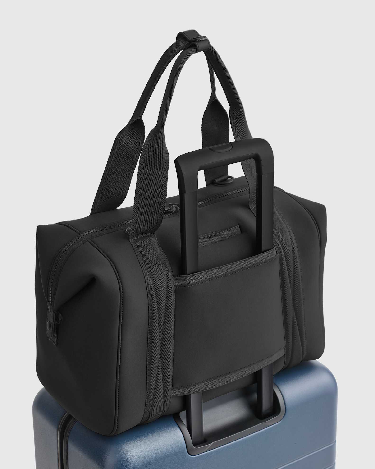 cheap travel duffel bag Vorspack 150L Extra Large Duffle for Travel, Camping - Black | Foldable Bag, Thickened 600D Polyester, Tear-Resistant, Padded Handle, Ideal for Moving, Weekend, Overnight, Hospital March 1909 All-Day Neoprene Duffle Bag in