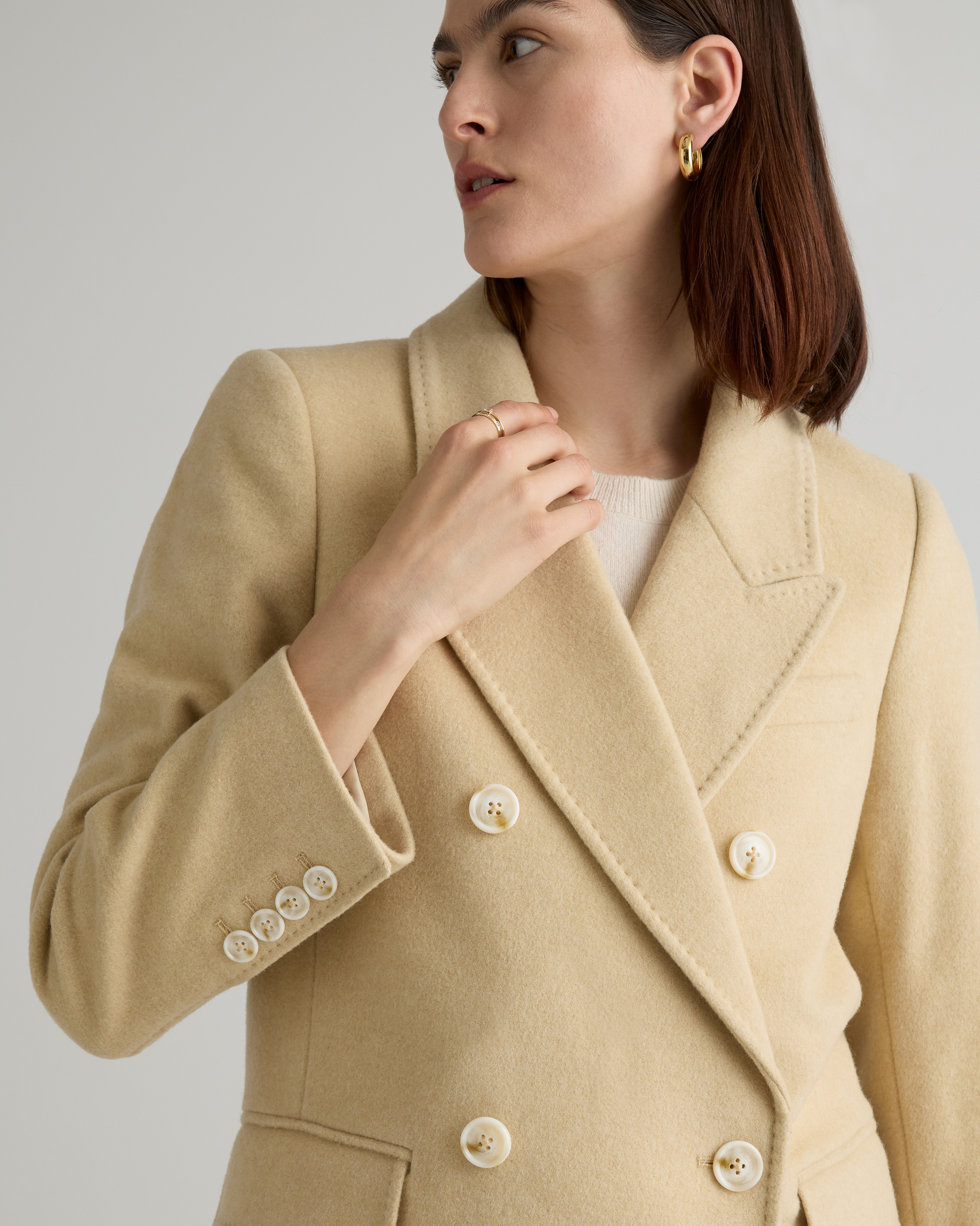Italian Wool Double-Breasted Coat