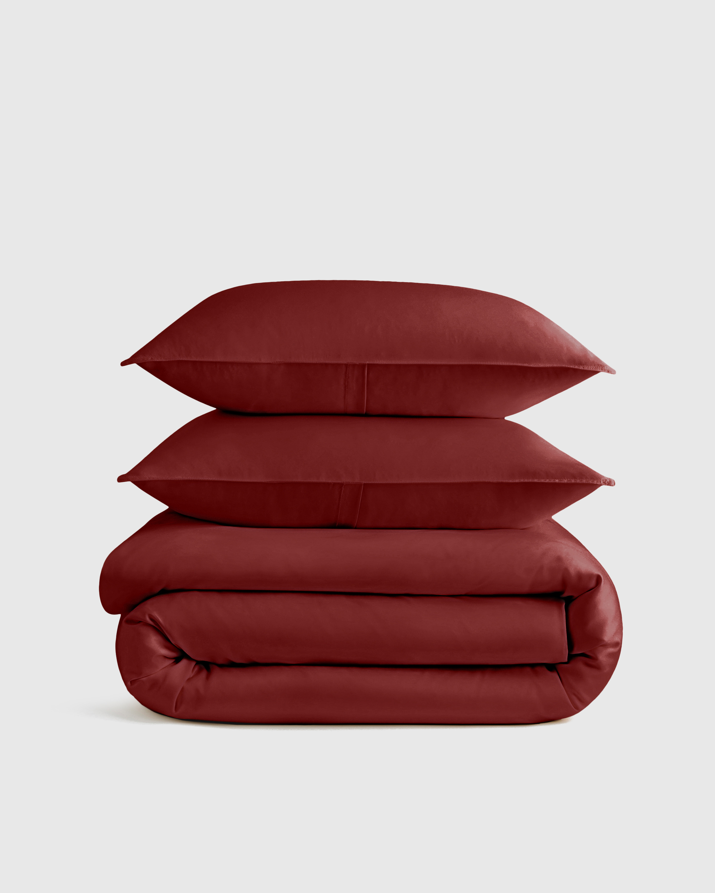 Burgundy Bamboo Duvet Cover Set